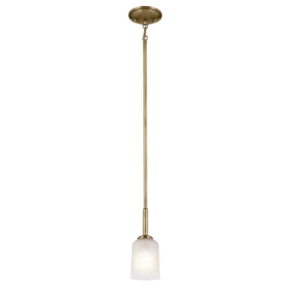 Natural Brass Mini Pendant with Clear Glass Shade