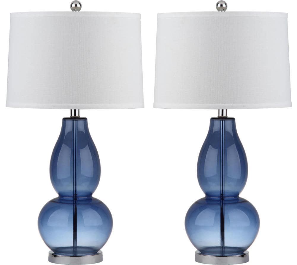 Mercurio Double Gourd Lamp (Set of 2) - 28.5 Inch Height - LIT4155 - Blue - Safavieh