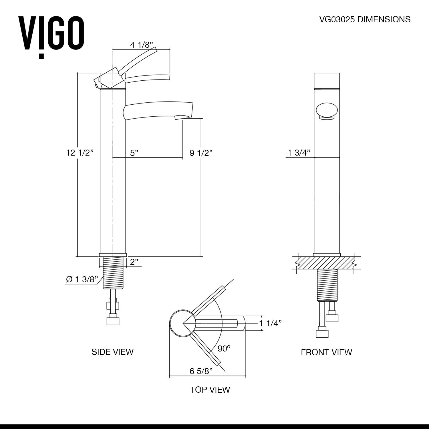 Milo 13" H Single Handle Vessel Sink Bathroom Faucet