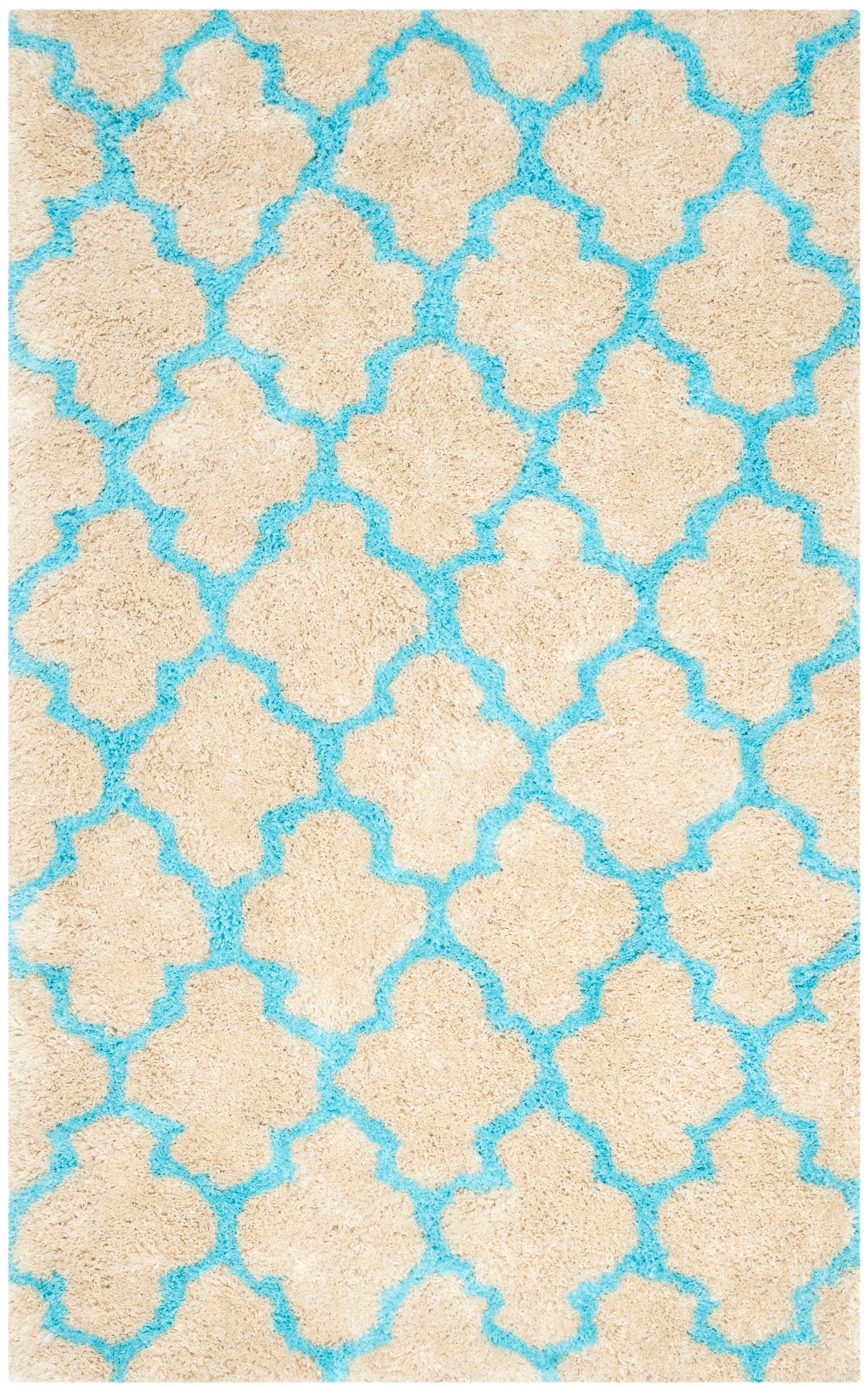 Barcelona Shag Hand Tufted Performance Geometric Rug