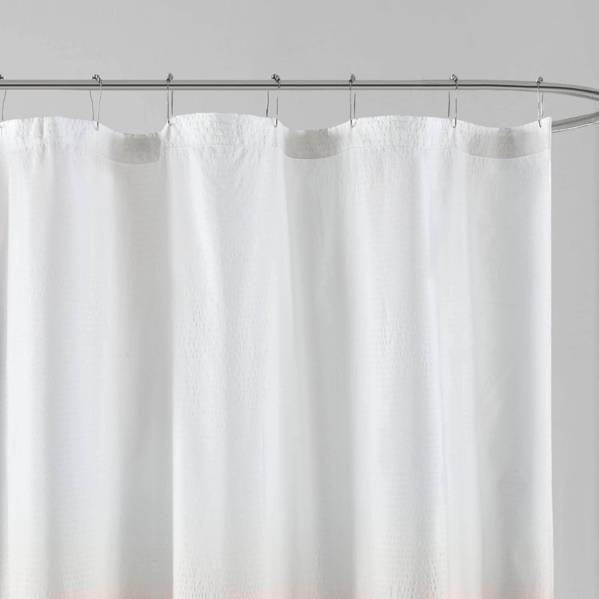 Madison Park Ara Ombre Printed Seersucker Single Shower Curtain