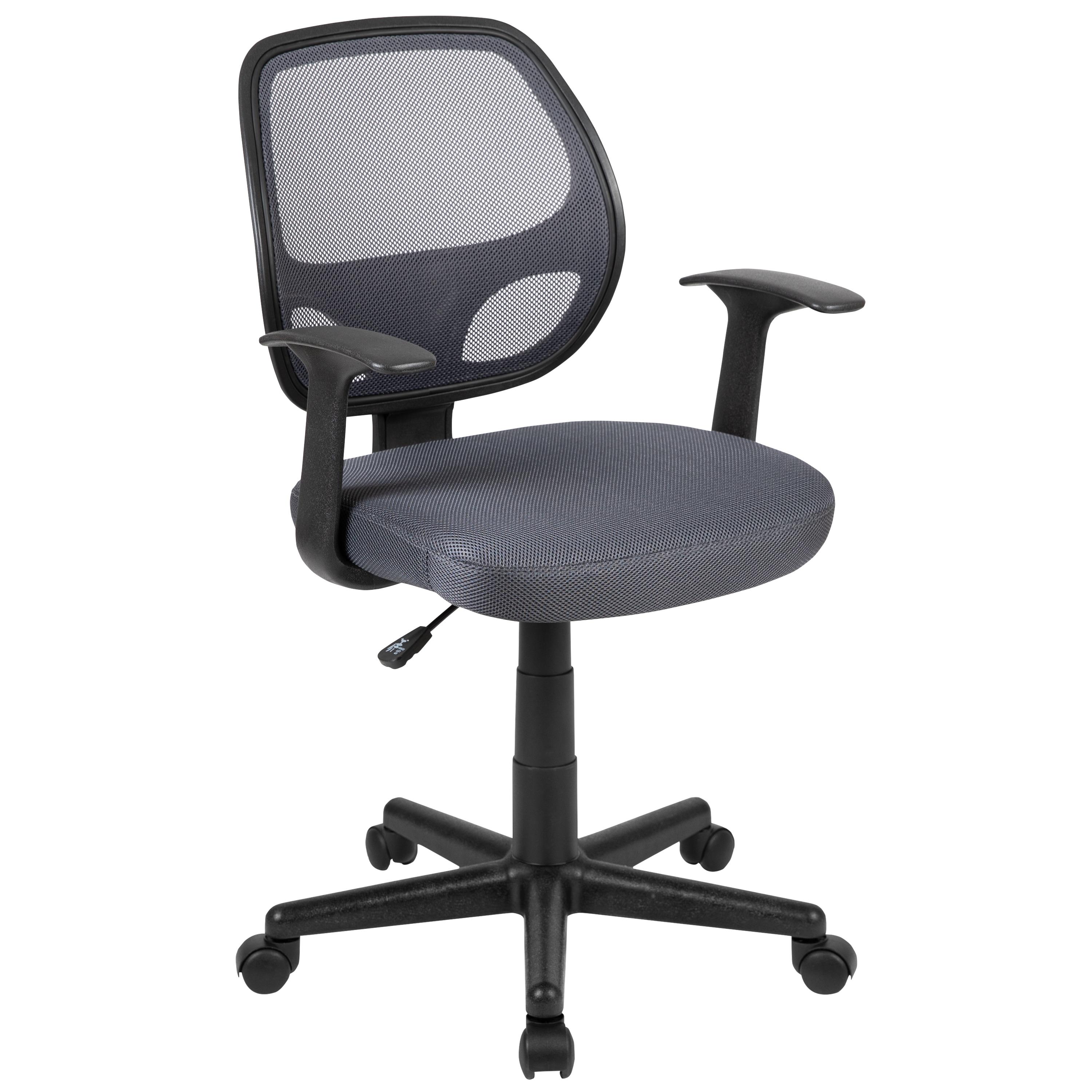 Mid-Back Mesh Swivel Ergonomic Task Office Chair - Arms