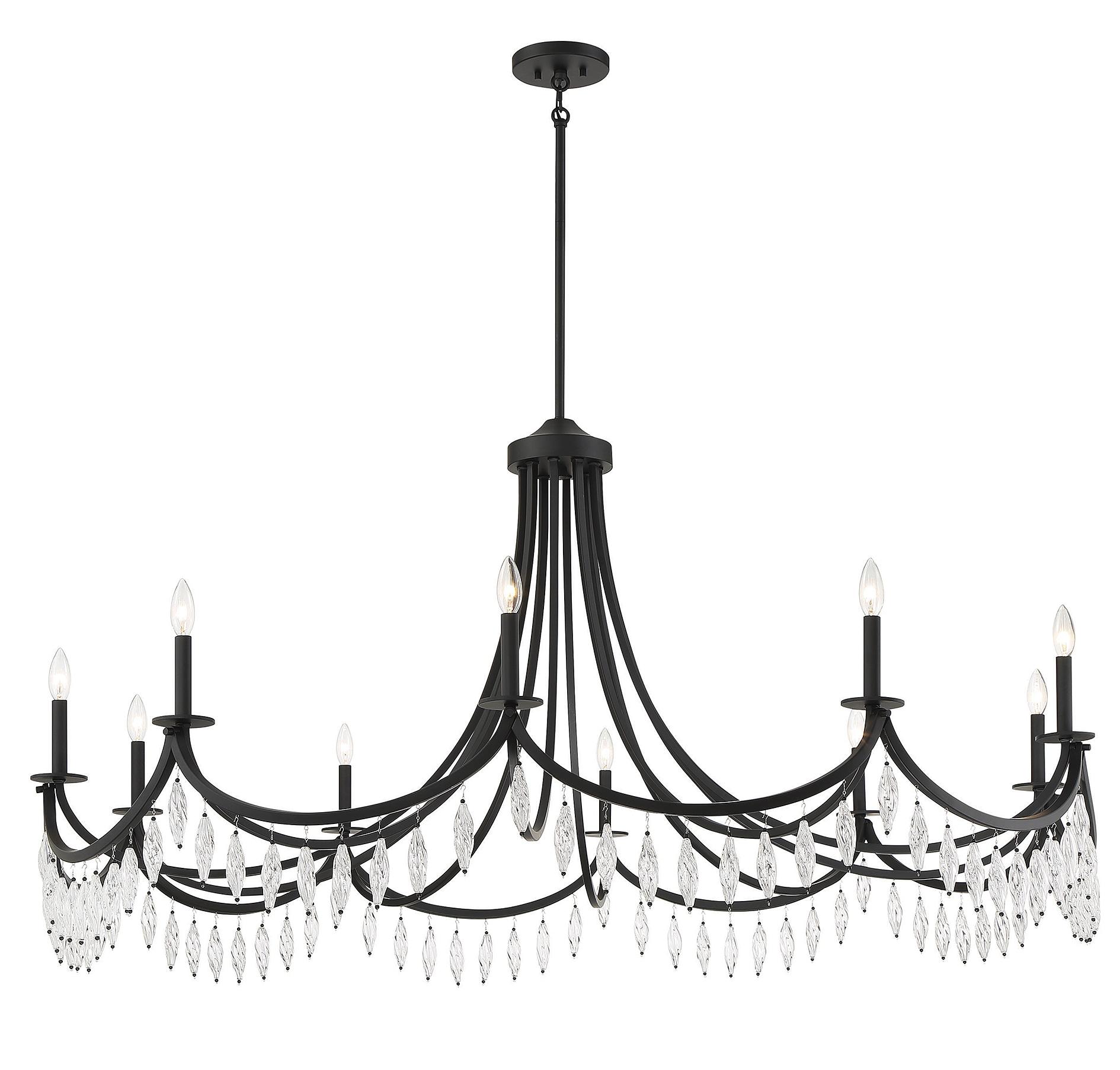 Kameron 10-Light Chandelier in Matte Black