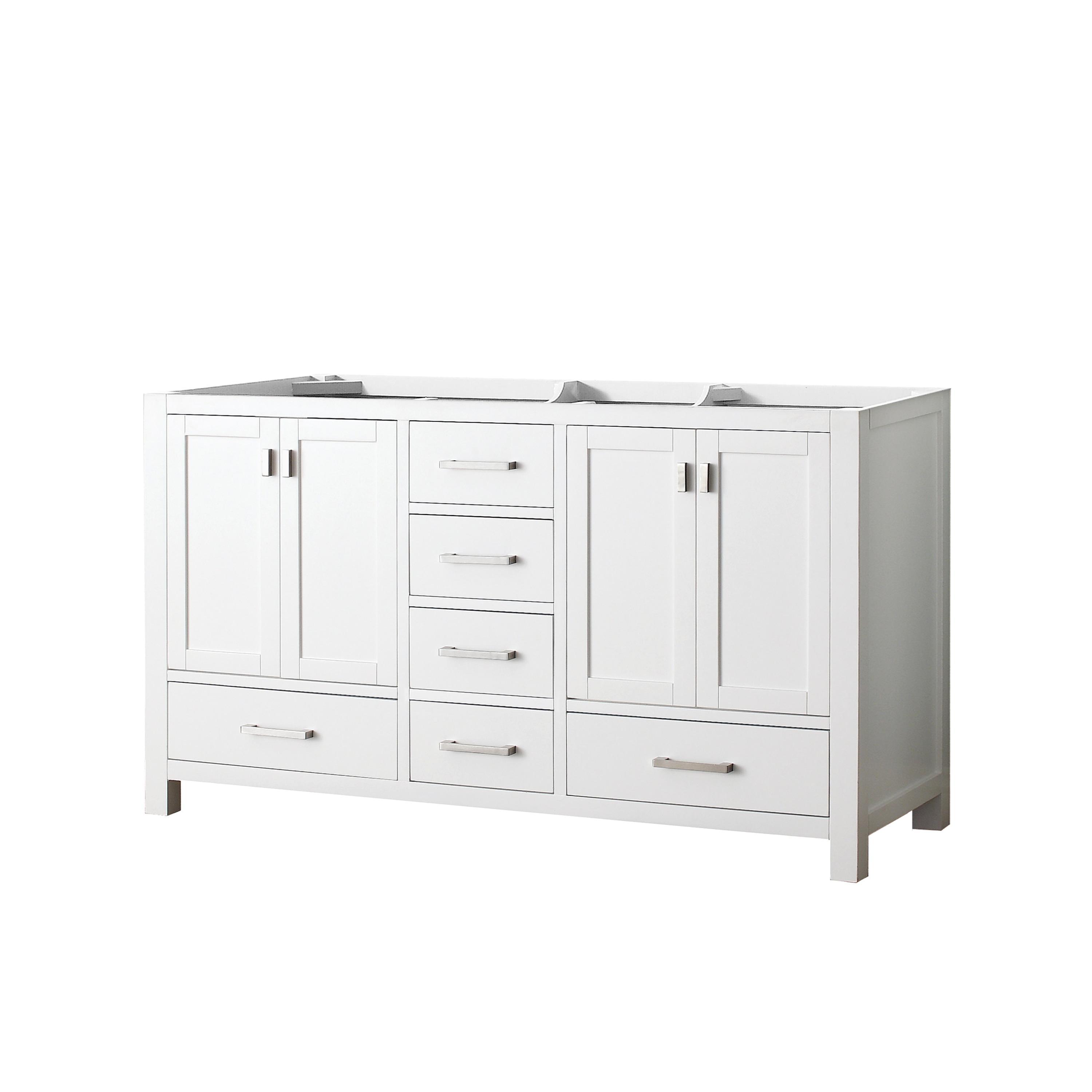 Avanity Modero-V60 Modero 60" Double Free Standing Wood Vanity Cabinet Only - White