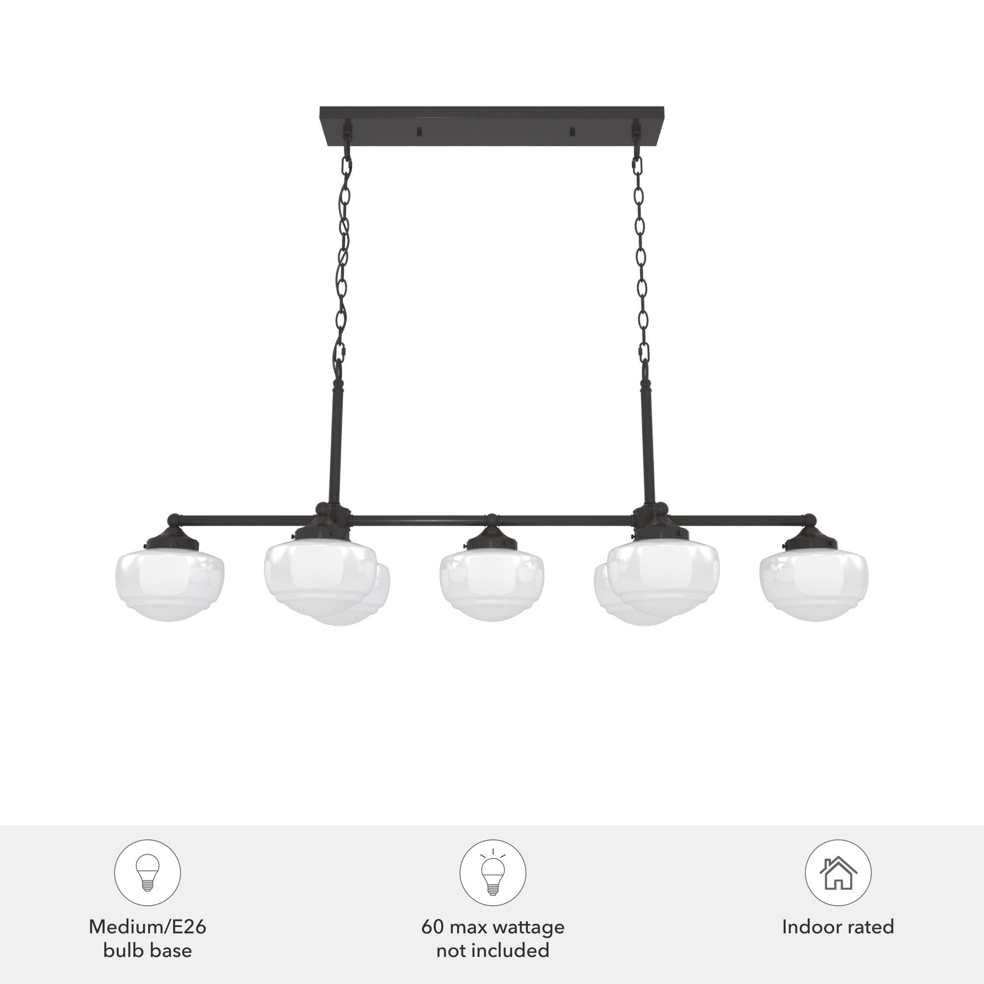 Hunter Saddle Creek 7 Light Linear Chandelier Ceiling Light Fixture