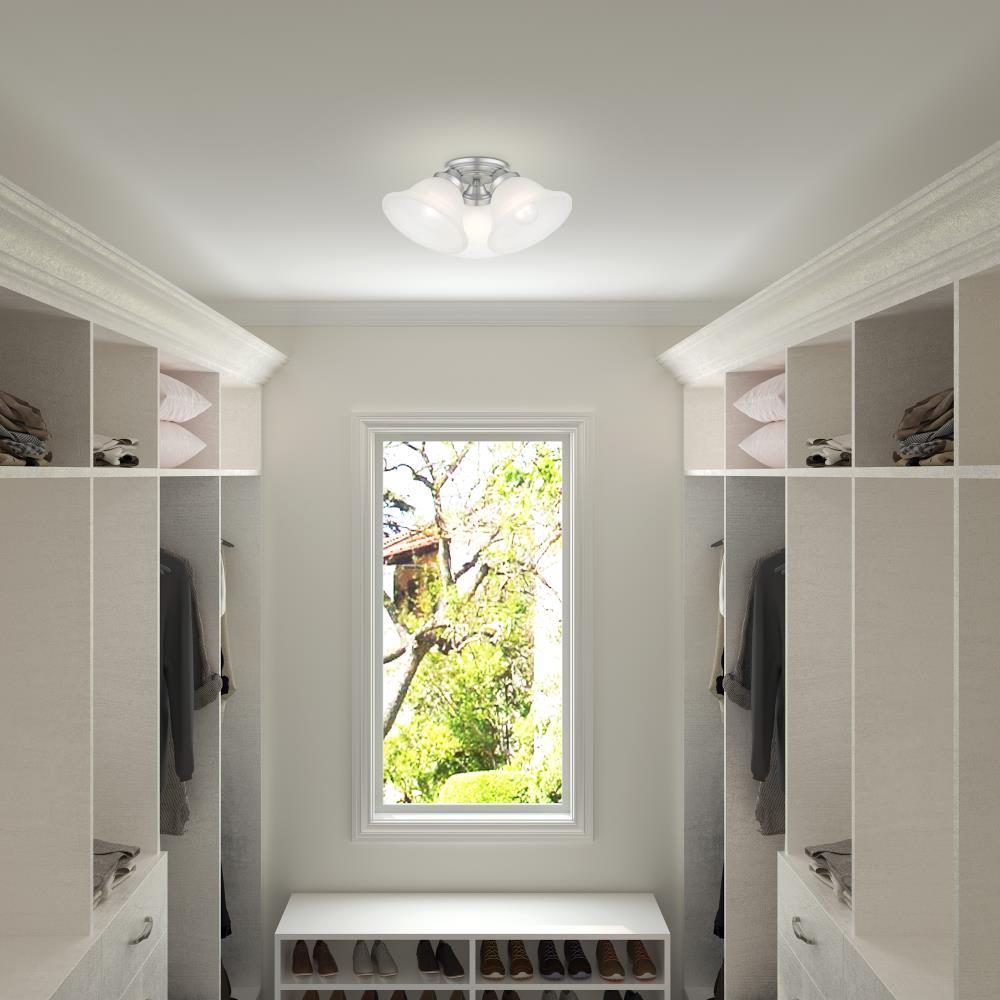 Livex Lighting Wynnewood 3 - Light Flush Mount in  Satin Nickel