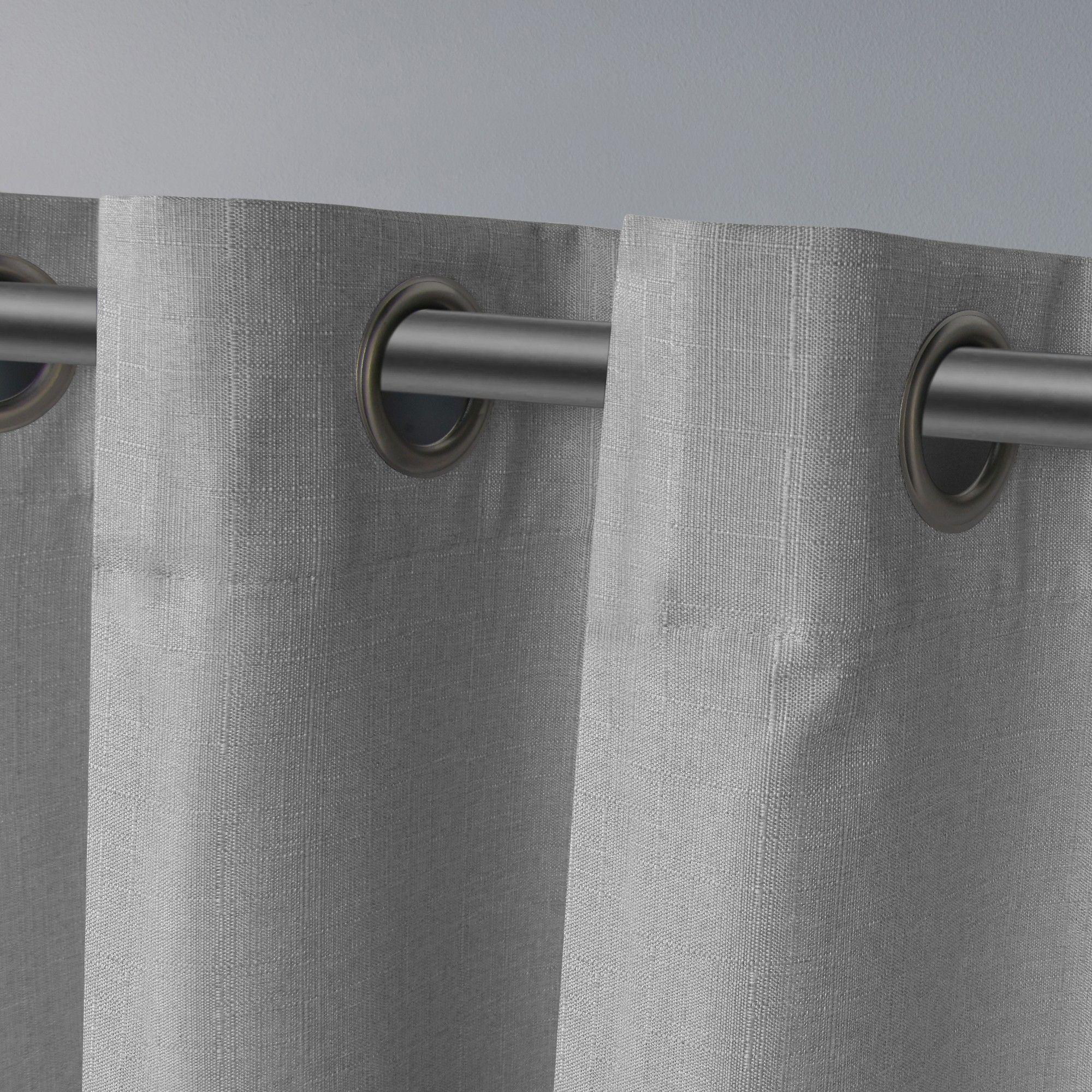 Loha GT Aaliyah Solid Color Semi-Sheer Grommet Curtain Panels