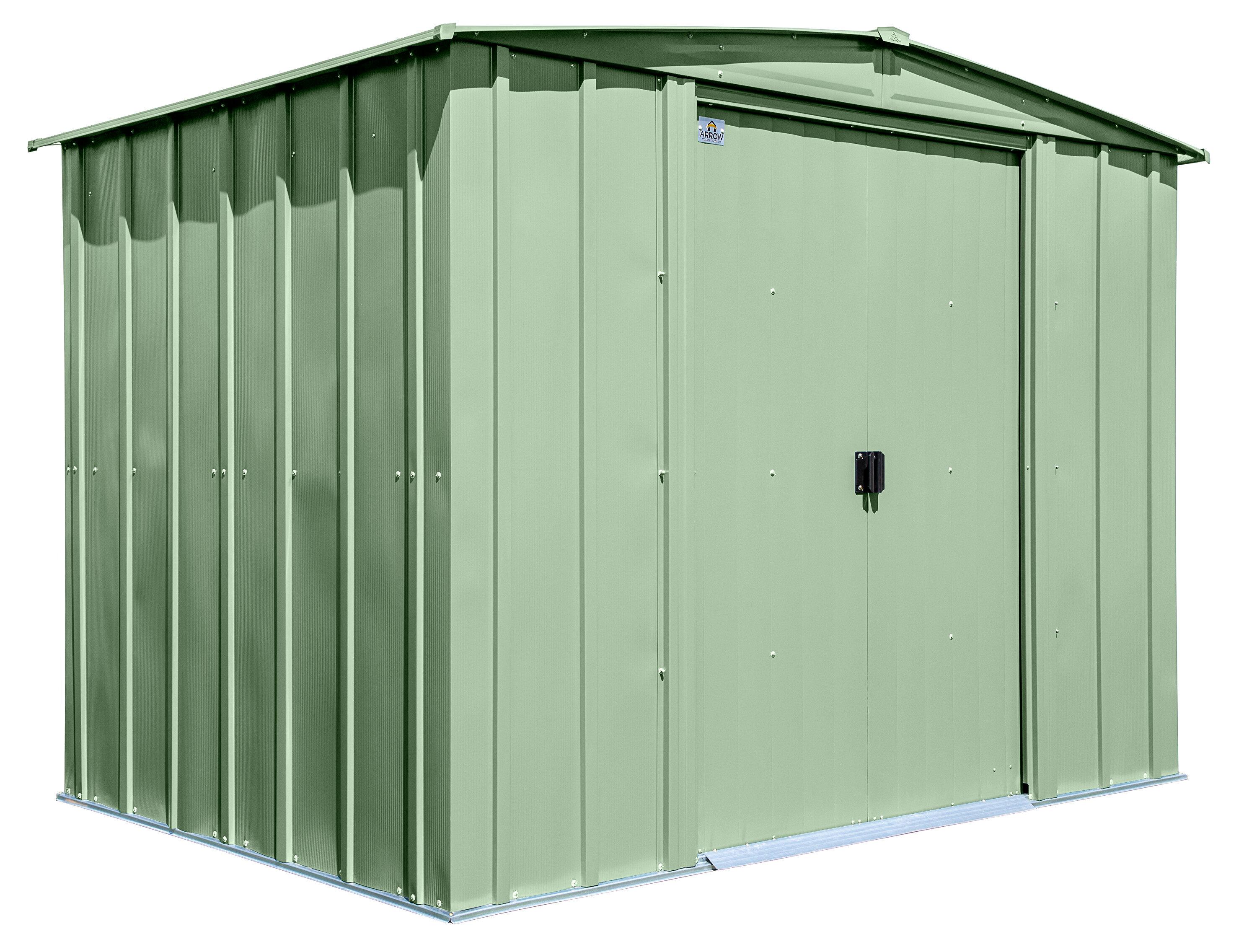 Arrow 8 ft. W x 6 ft. D Galvanized Steel Storage Shed