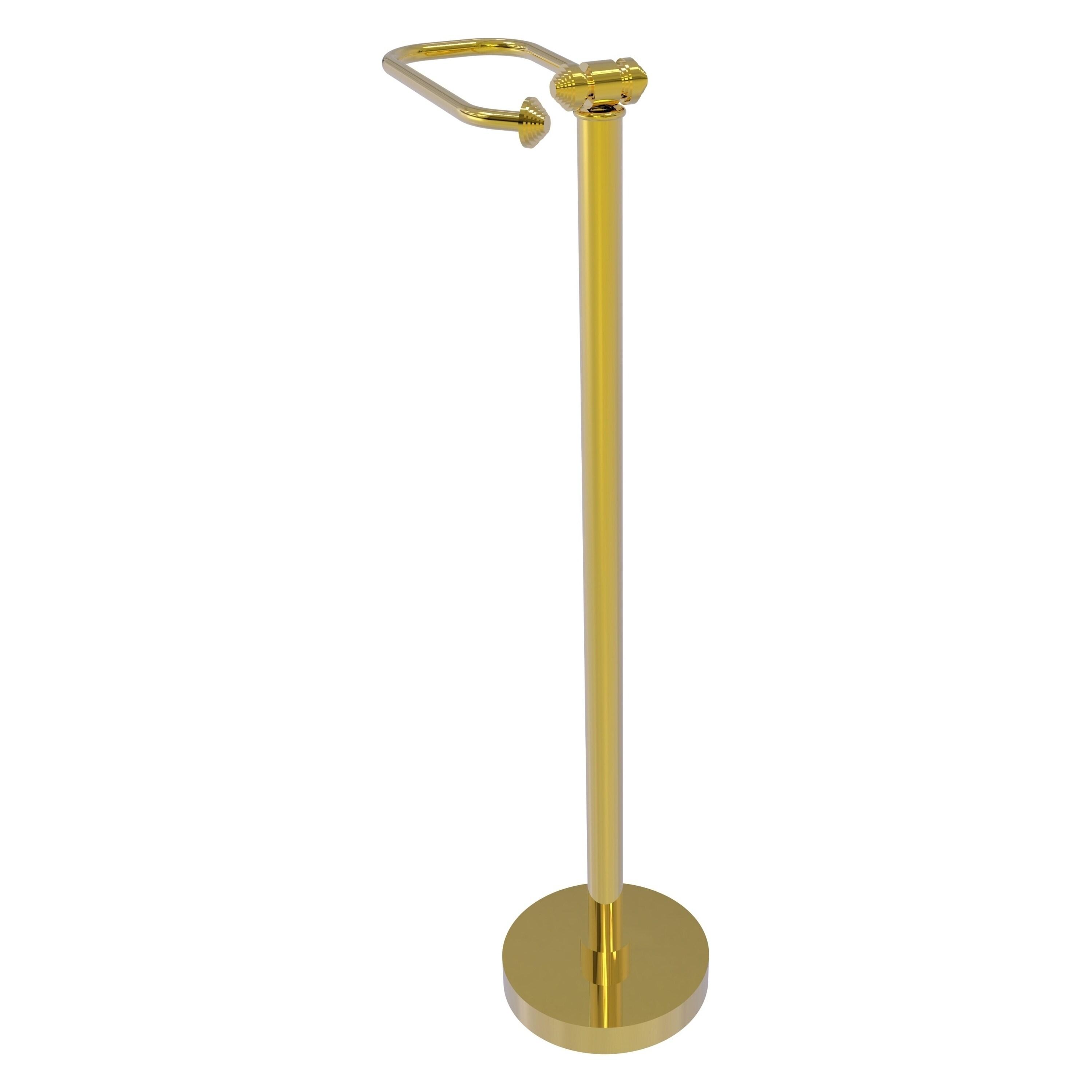 Polished Brass Free Standing Toilet Paper Holder