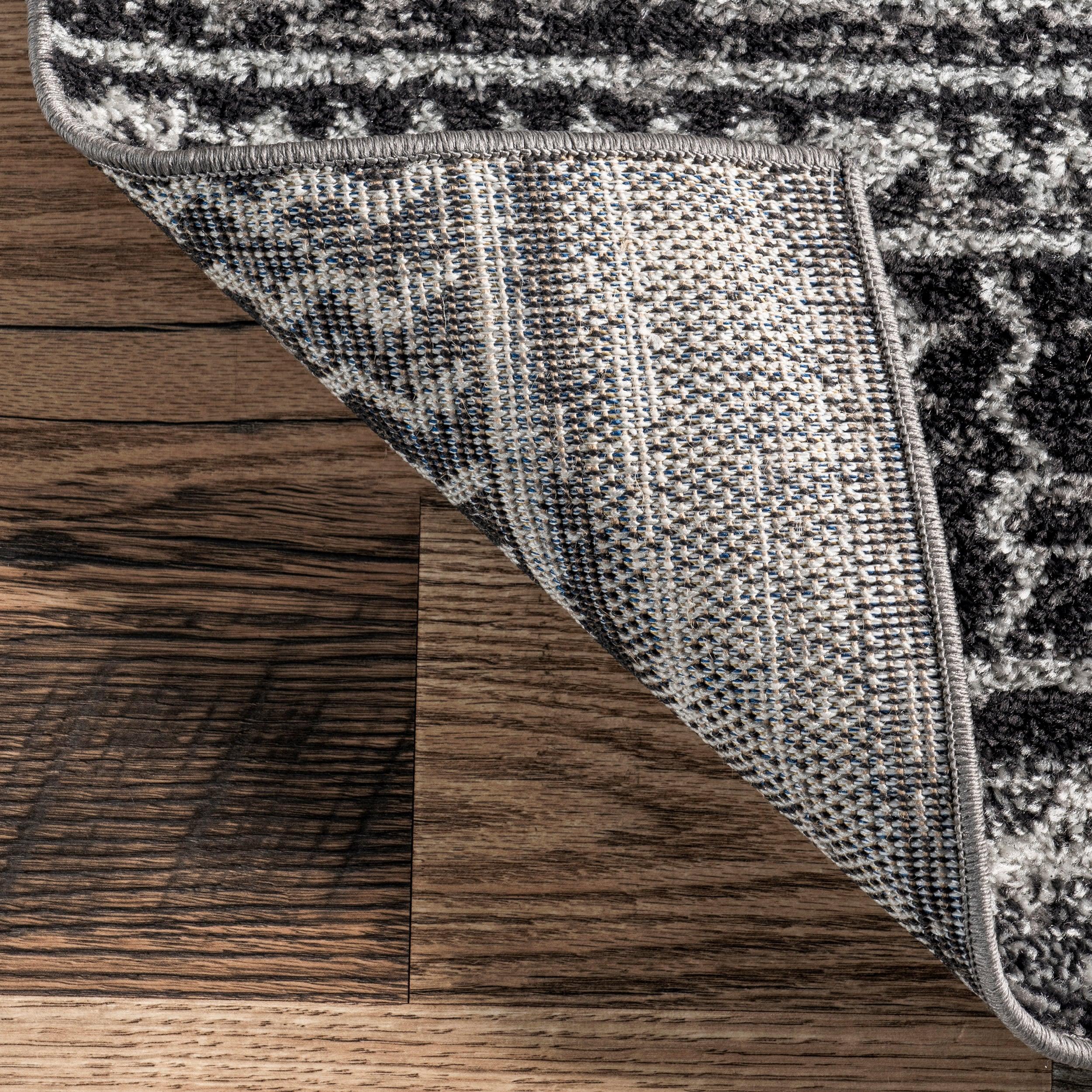 Nuloom Nova Striped 5x7 Indoor Area Rug for Living Room Bedroom Dining Room Kitchen, Dark Grey/Ivory