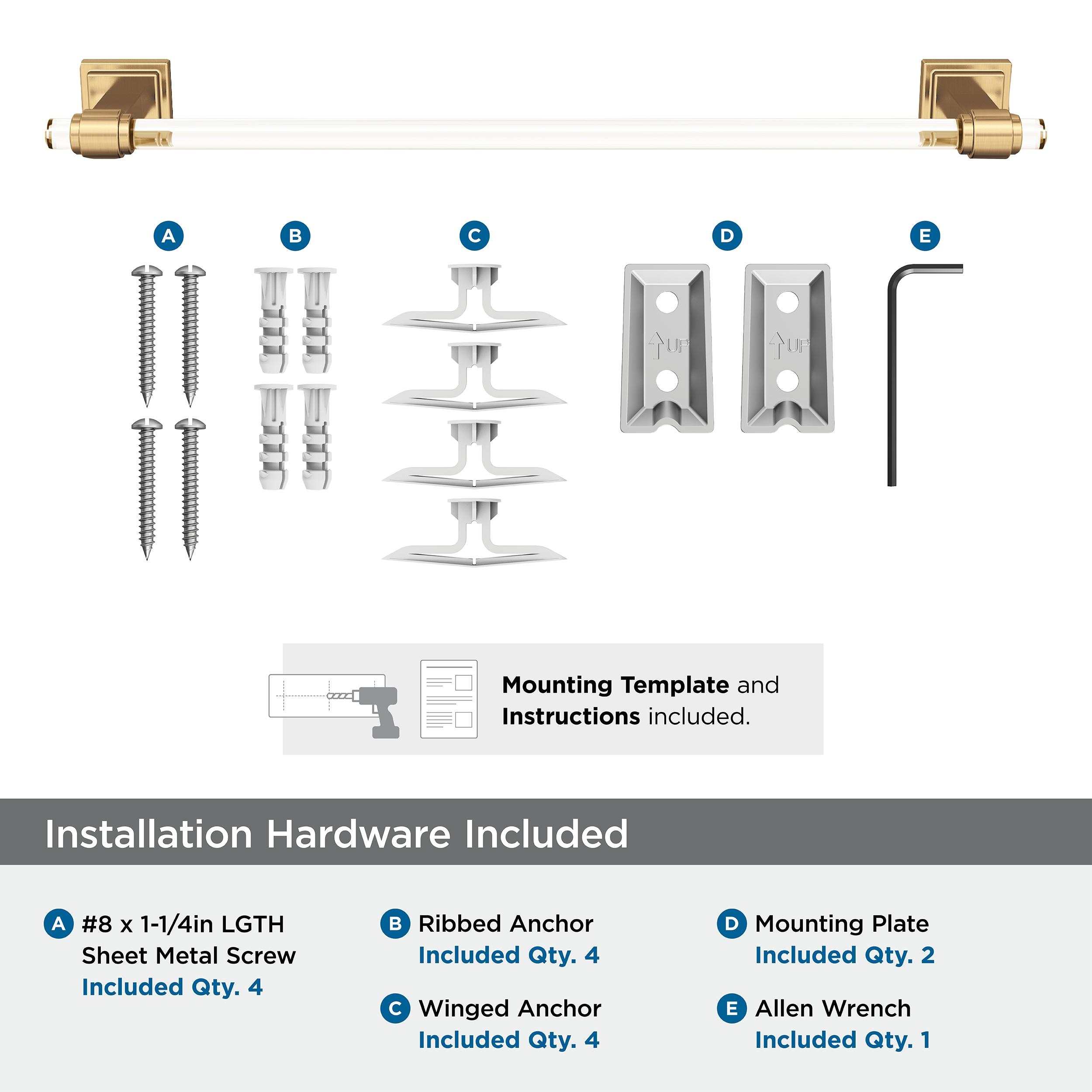 Amerock Glacio Clear/Champagne Bronze 18 inch (457mm) Towel Bar