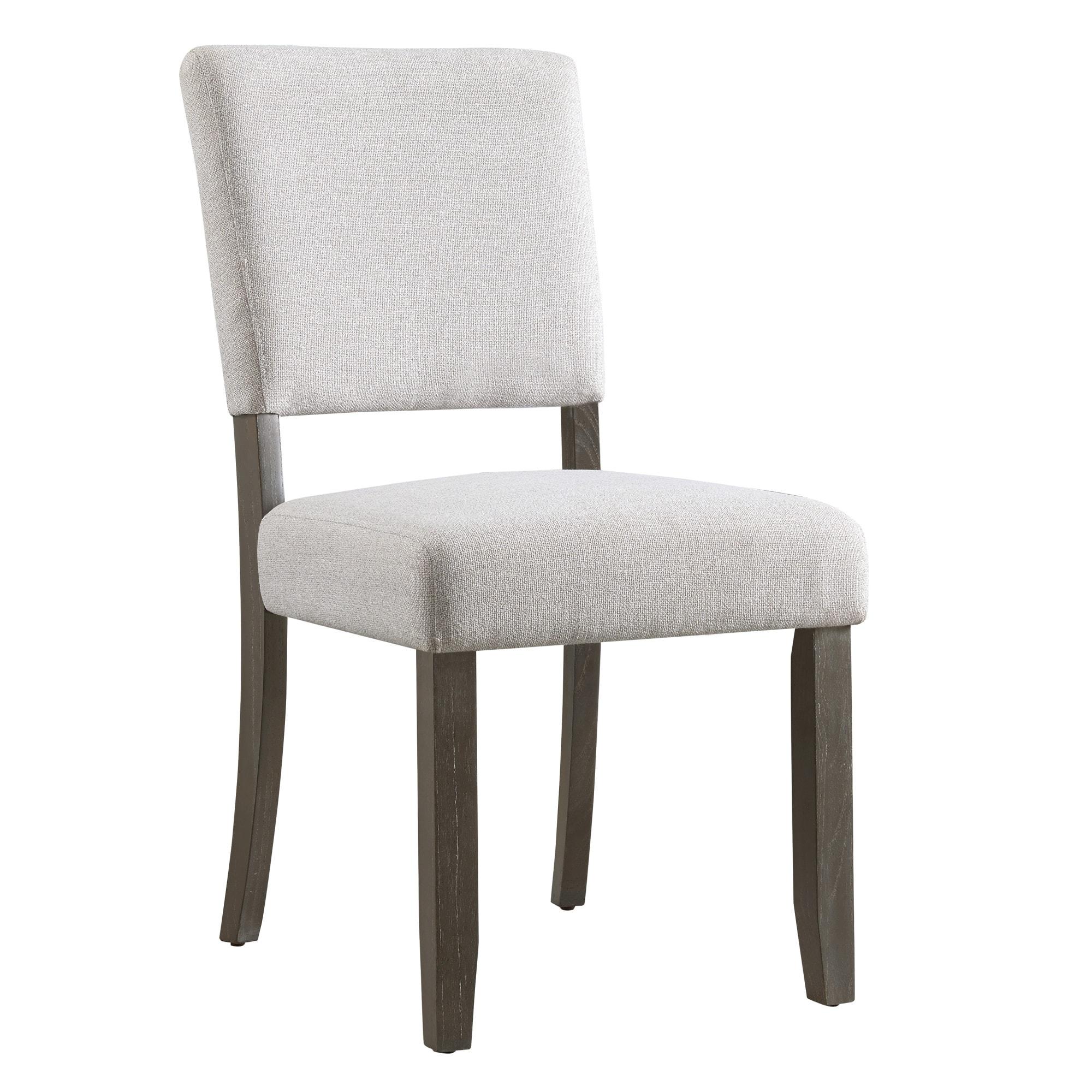 Leick Favorite Finds Wood Upholstered Dining Chair Set in Gray Washed Black Bean