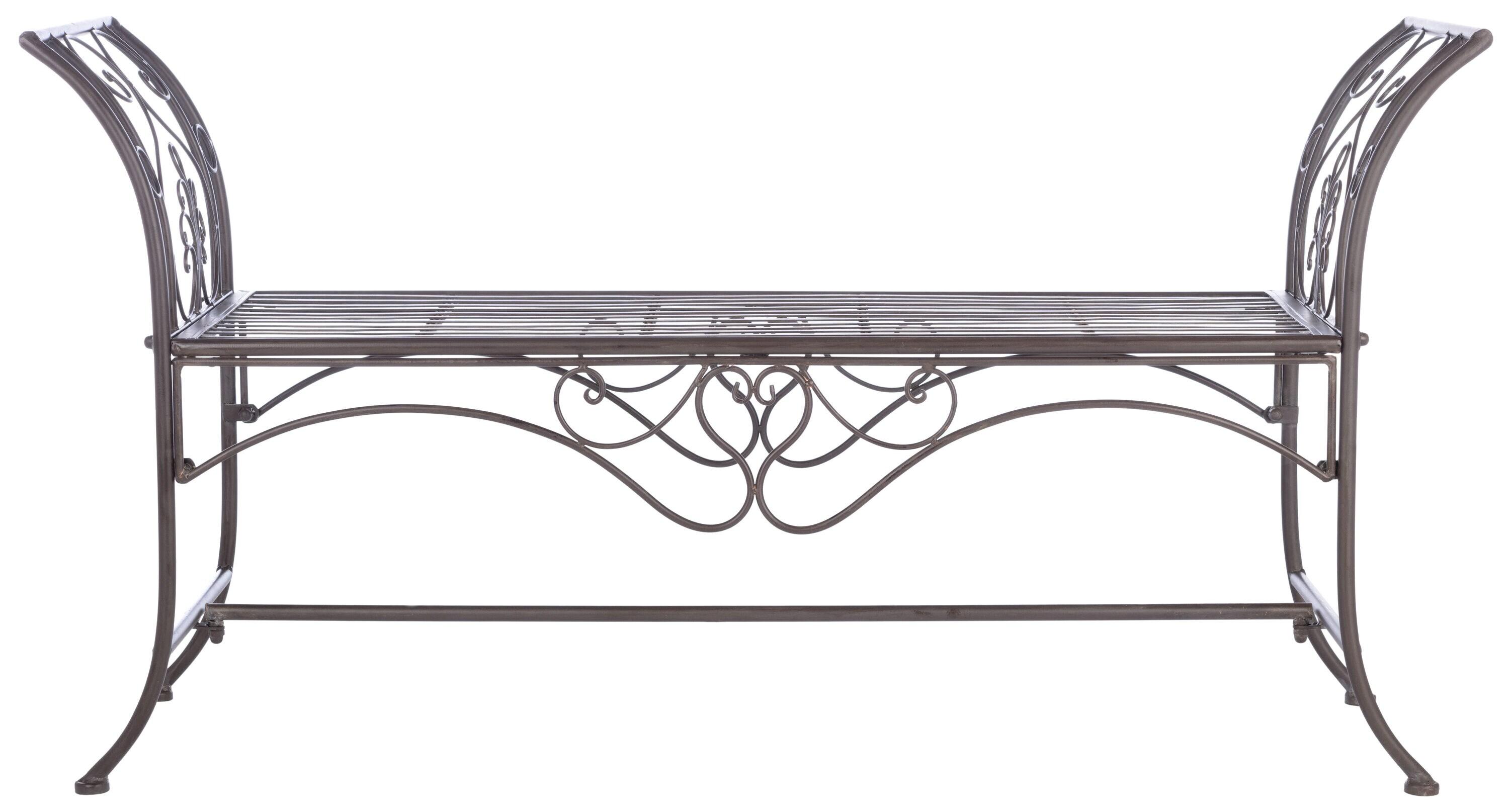 Adina Bench - Outdoor - PAT5016 - Rustic Brown - Safavieh