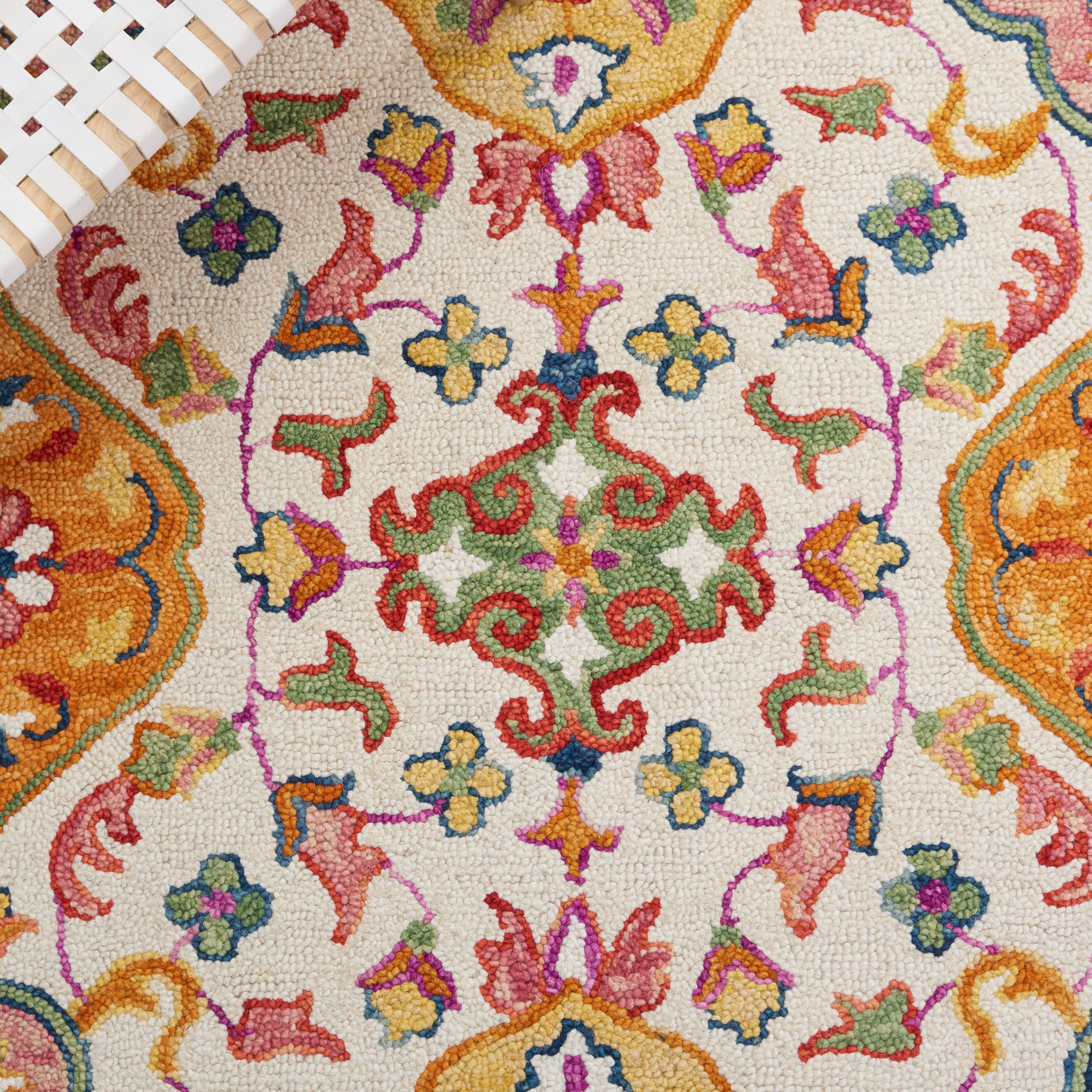 Blossom BLM456 Hand Tufted Area Rug - Ivory/Multi - 3'x5' - Safavieh.