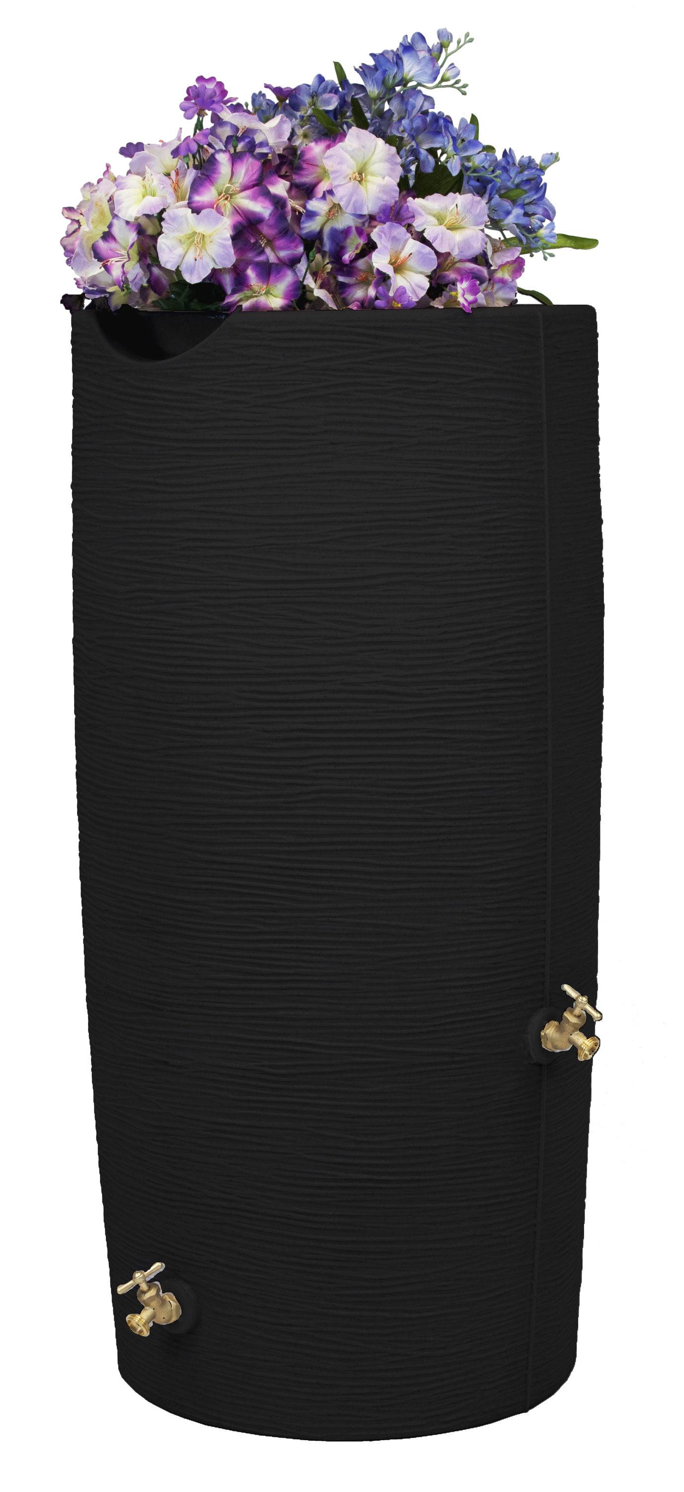 Good Ideas Good Ideas 50 Gallons Plastic Drainable Dual Overflow Planter Rain Barrel