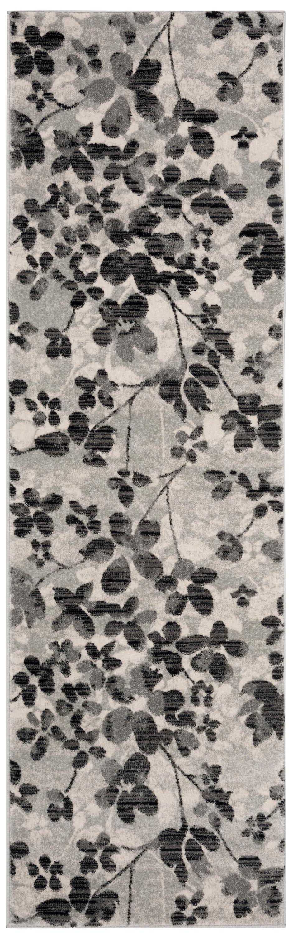 Evoke EVK236 Power Loomed Runner Rug - Grey/Black - 2'2"x7' - Safavieh.