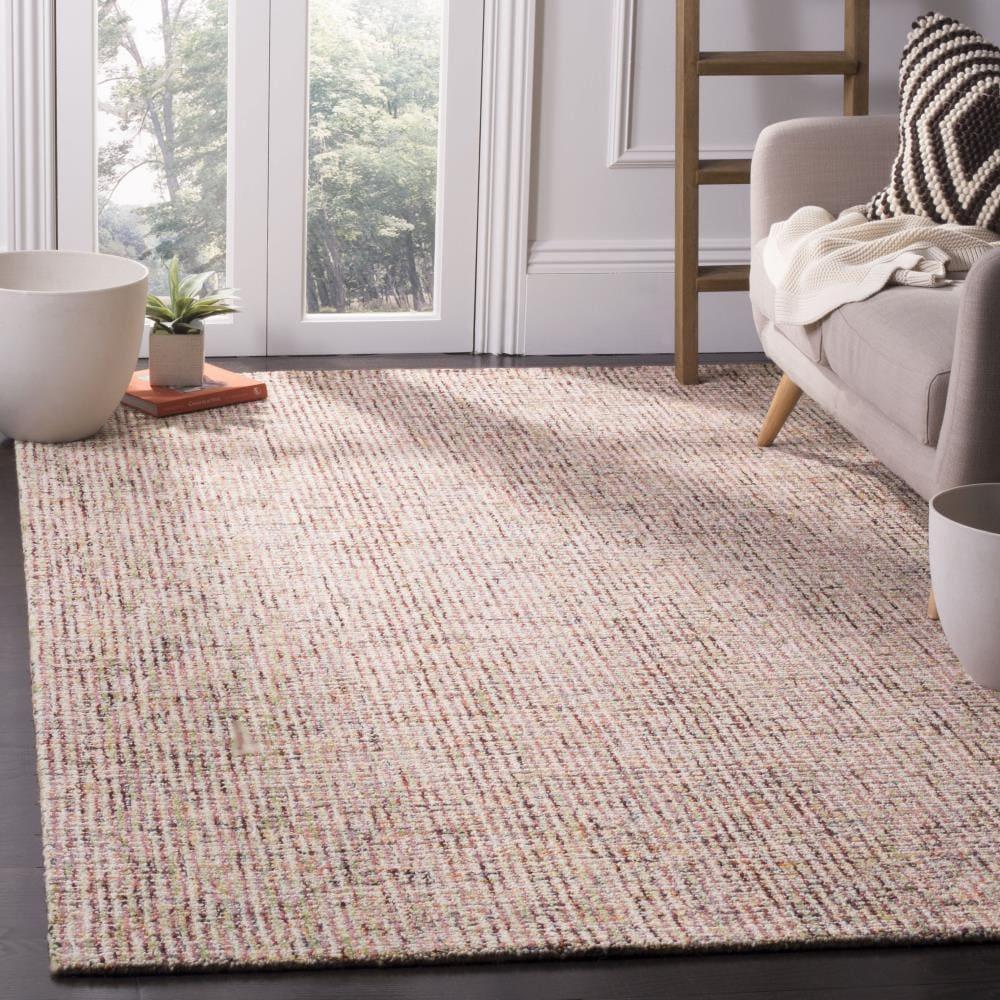 Abstract ABT468 Handmade Indoor Area Rug - Beige/Rust - 5'x8' - Safavieh