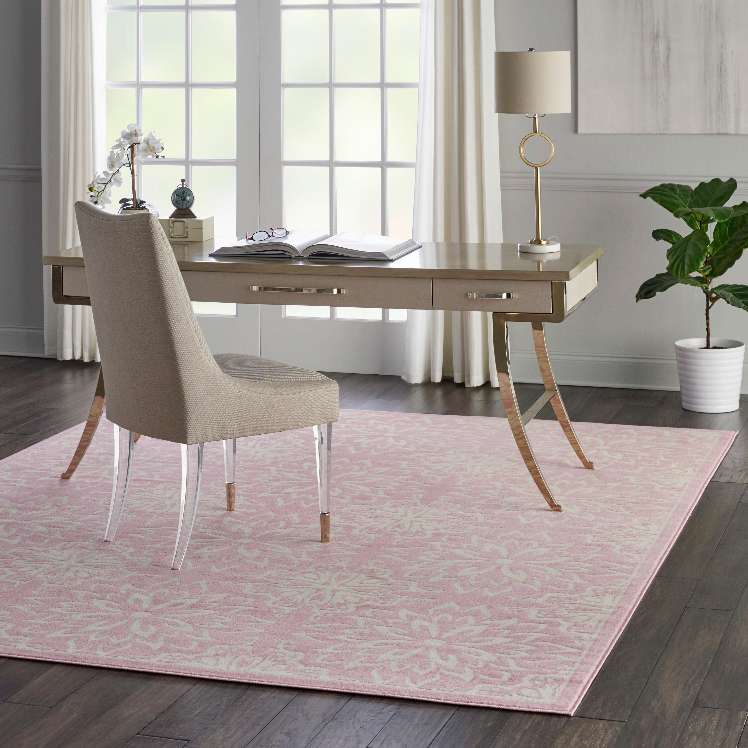 Nourison Jubilant 7' x 10' Ivory Pink Farmhouse Indoor Rug