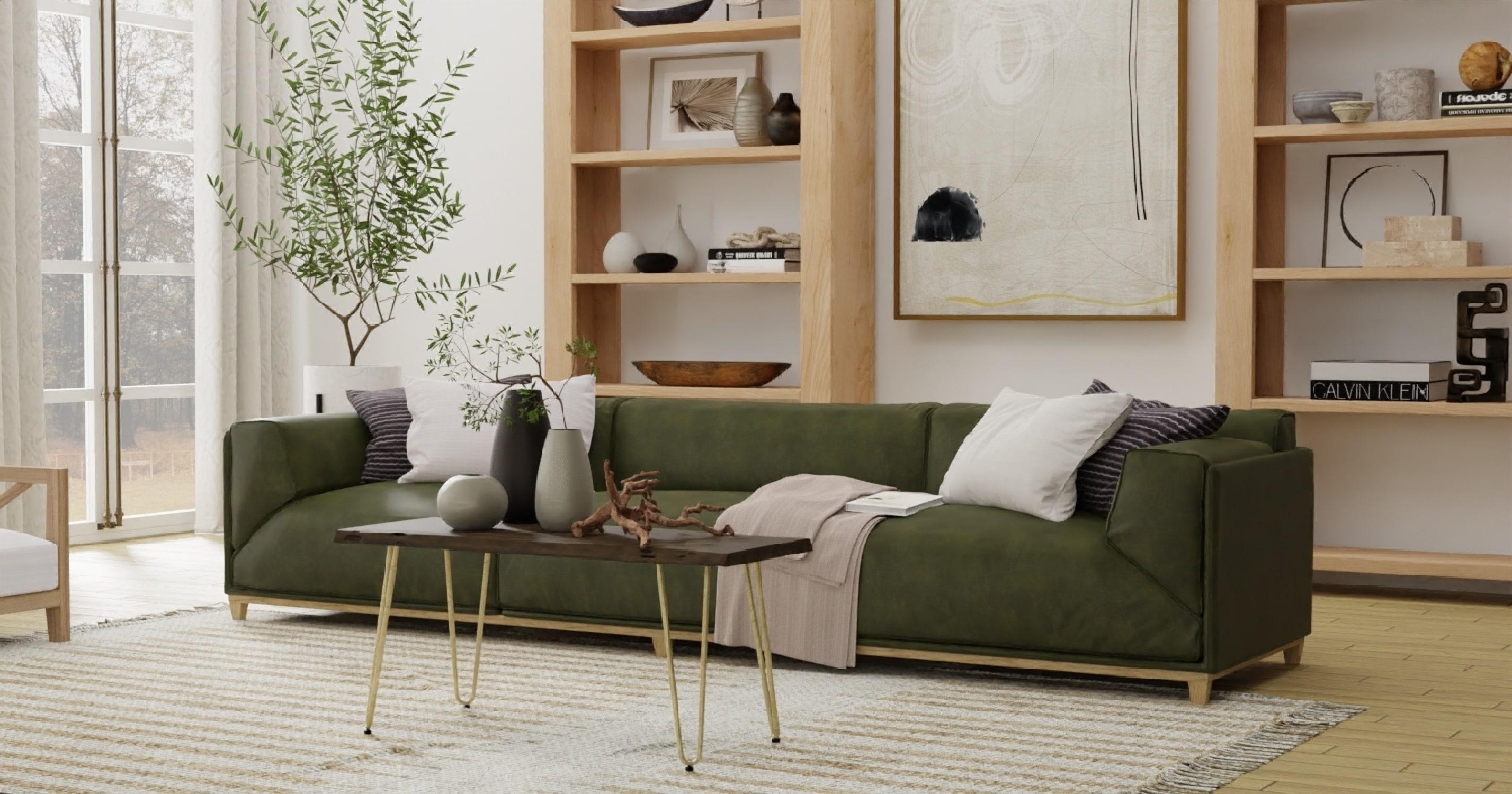 Carolina Living Langdon Live Edge Coffee Table/Bench Elm/Gold: Rectangular Acacia Top, Metal Frame, Non-Toxic Finish
