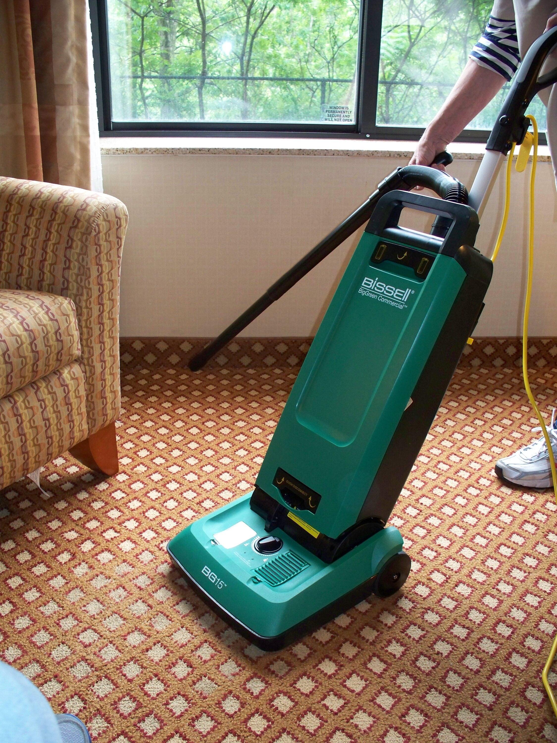 Bissell Commercial Upright Vacuum,105 cfm,12" CleaningPath BGUPRO12T