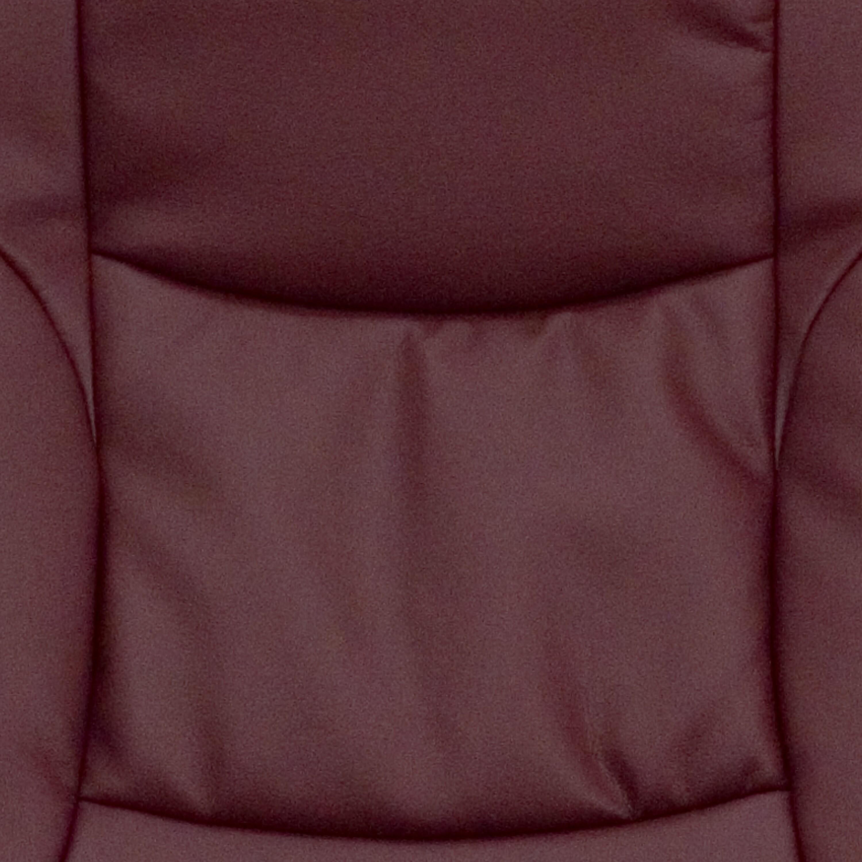 Flash Furniture Contemporary Multi-Position Recliner and Ottoman with Wrapped Base in Burgundy LeatherSoft