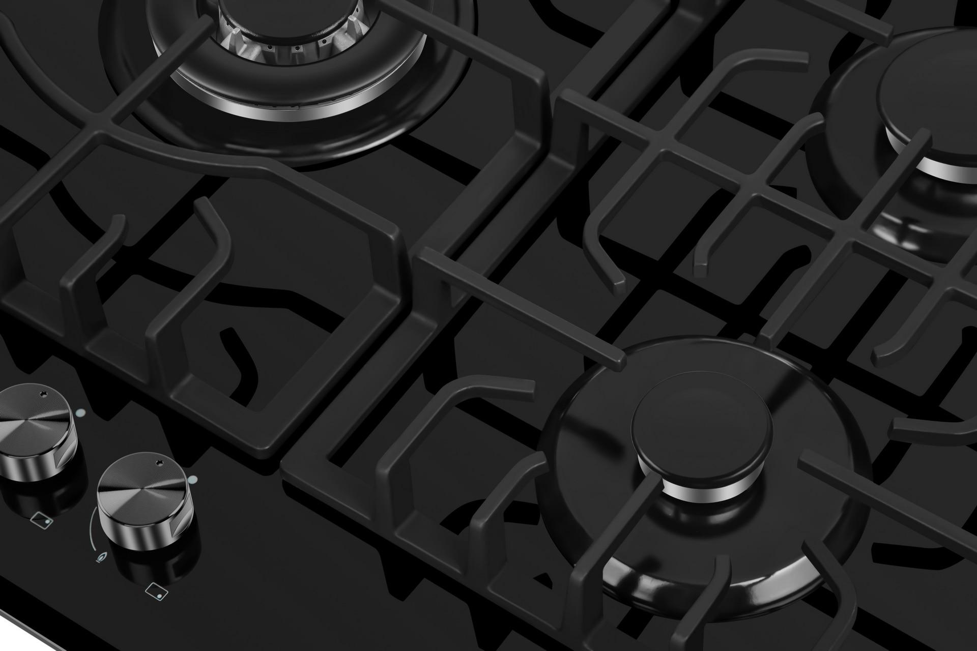 Empava 36" Black 5 Burner Cooktop