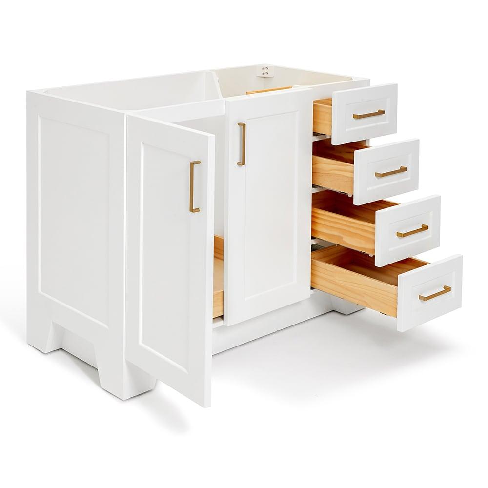 Ariel Q043s-R-Bc Taylor 42" Single Wood Vanity Cabinet - White