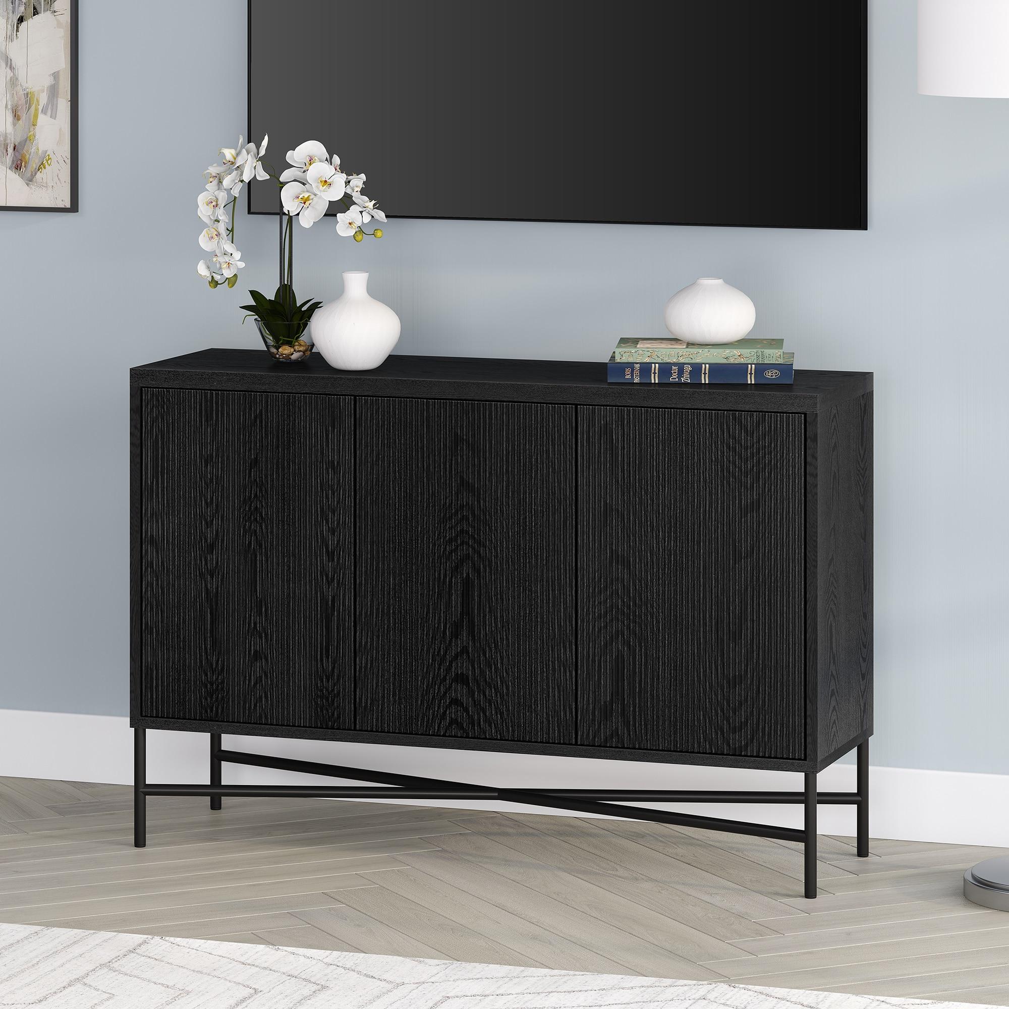 Evelyn&Zoe 48" Modern Contemporary Buffet Table Black