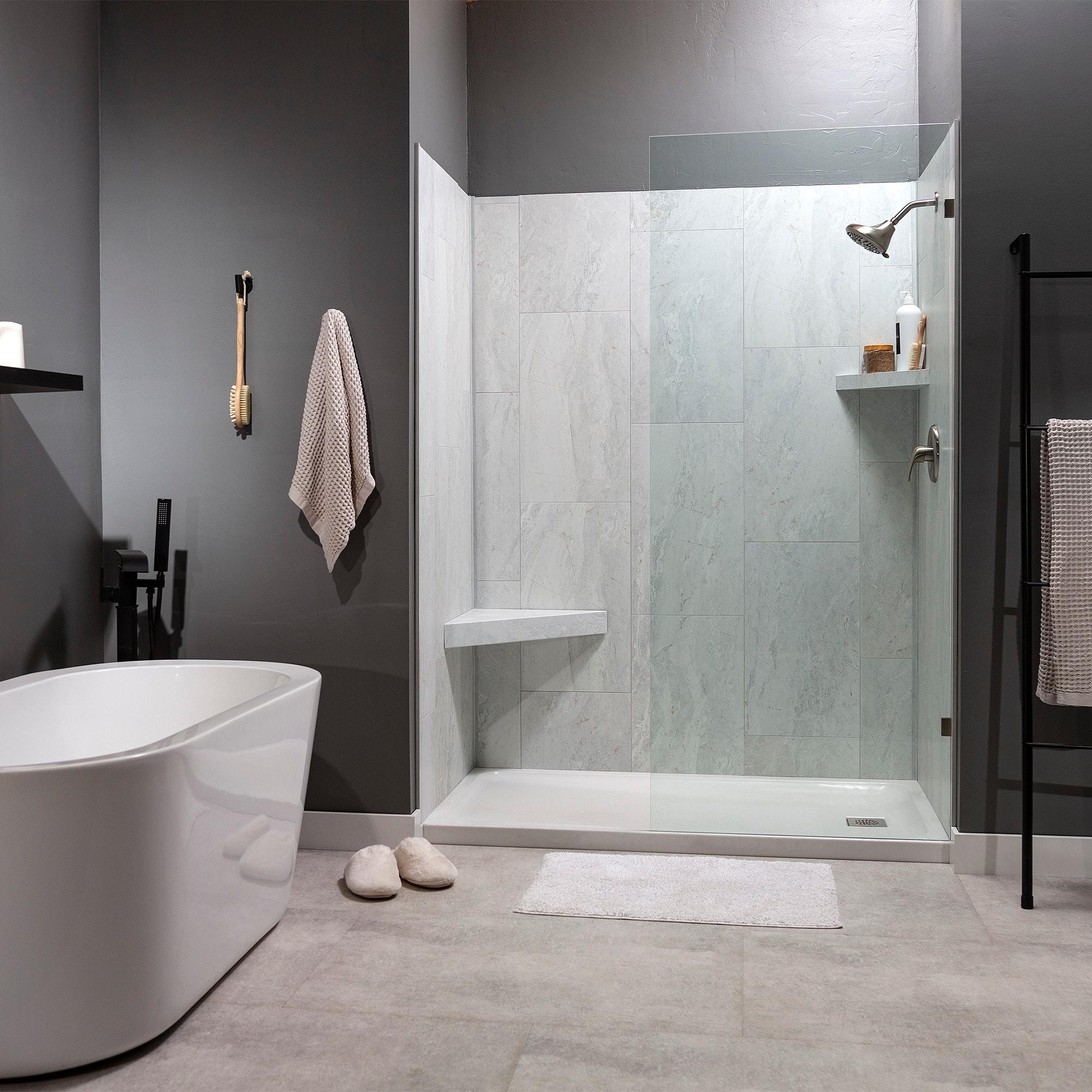 Palisade 25.6 in. x 14.8 in. Interlocking Vinyl Waterproof Wall Tiles