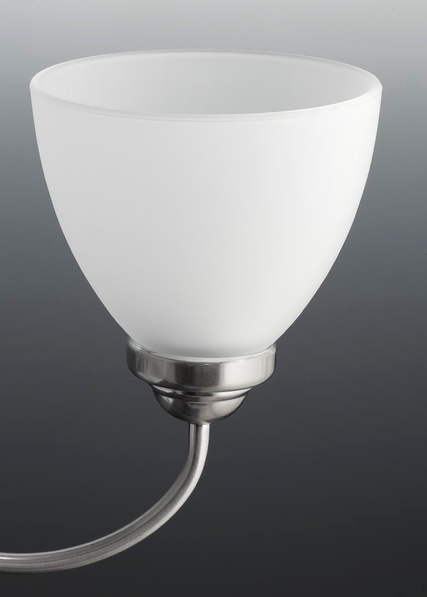 Progress Lighting Heart 4-Light Bath Bracket, Brushed Nickel, Etched Glass Shades