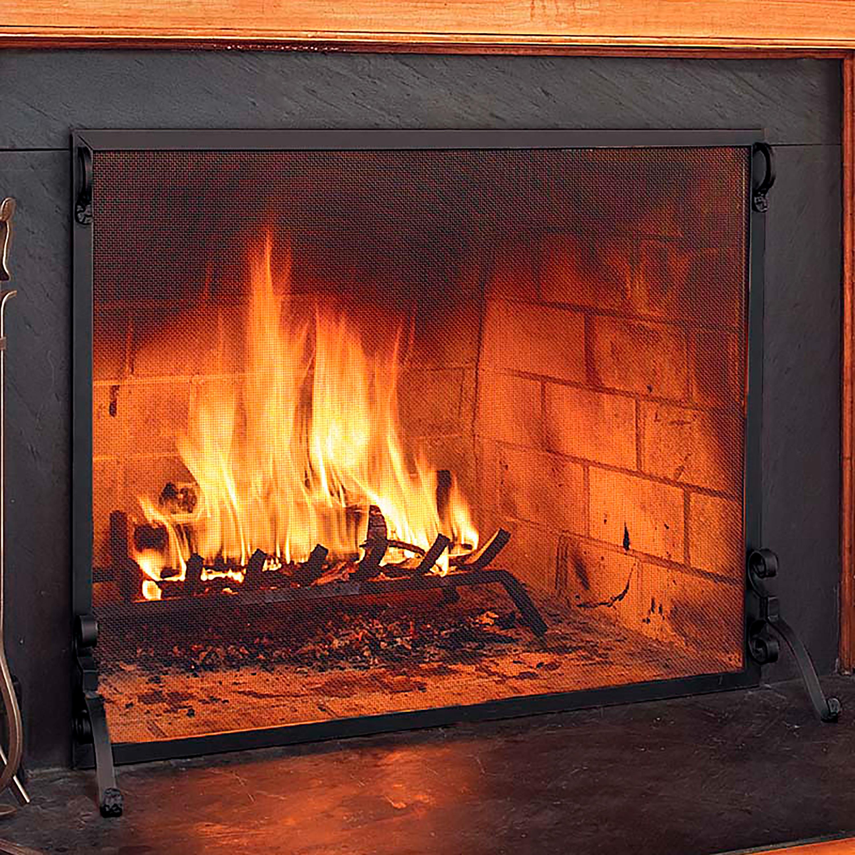 Plow & Hearth Steel Fireplace Screen