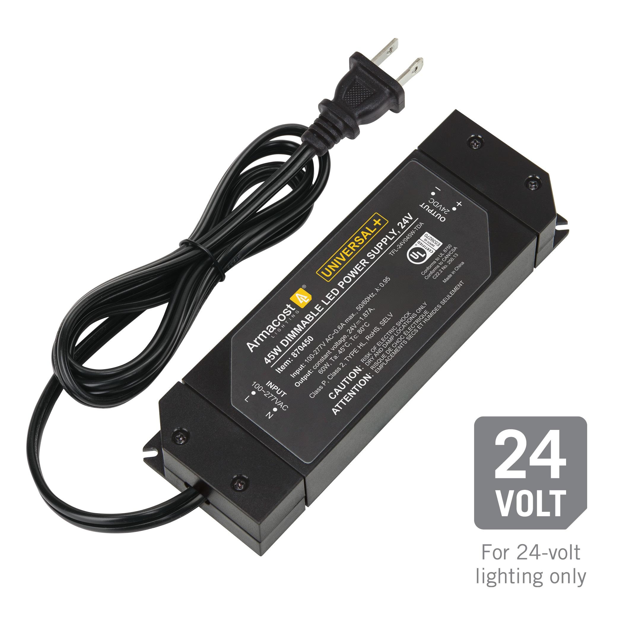 Universal+ Dimmable LED Driver 24V DC, Electronic Transformer