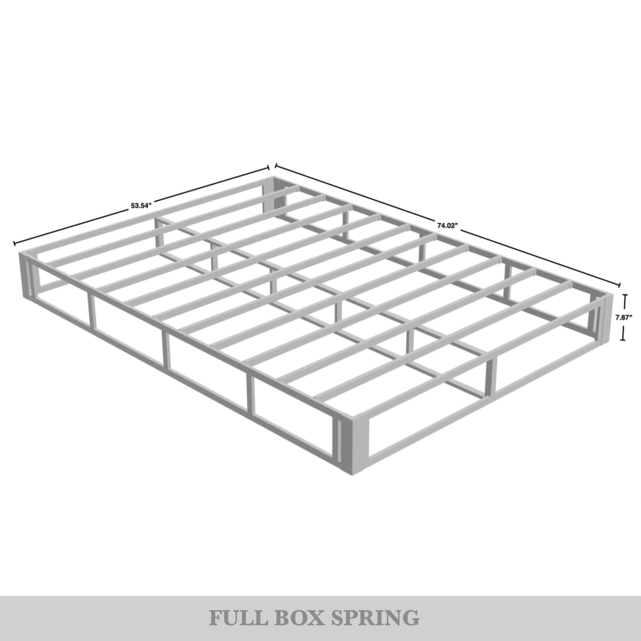 CraftPorch  Upholstered Linen Metal Box Spring Black - Full
