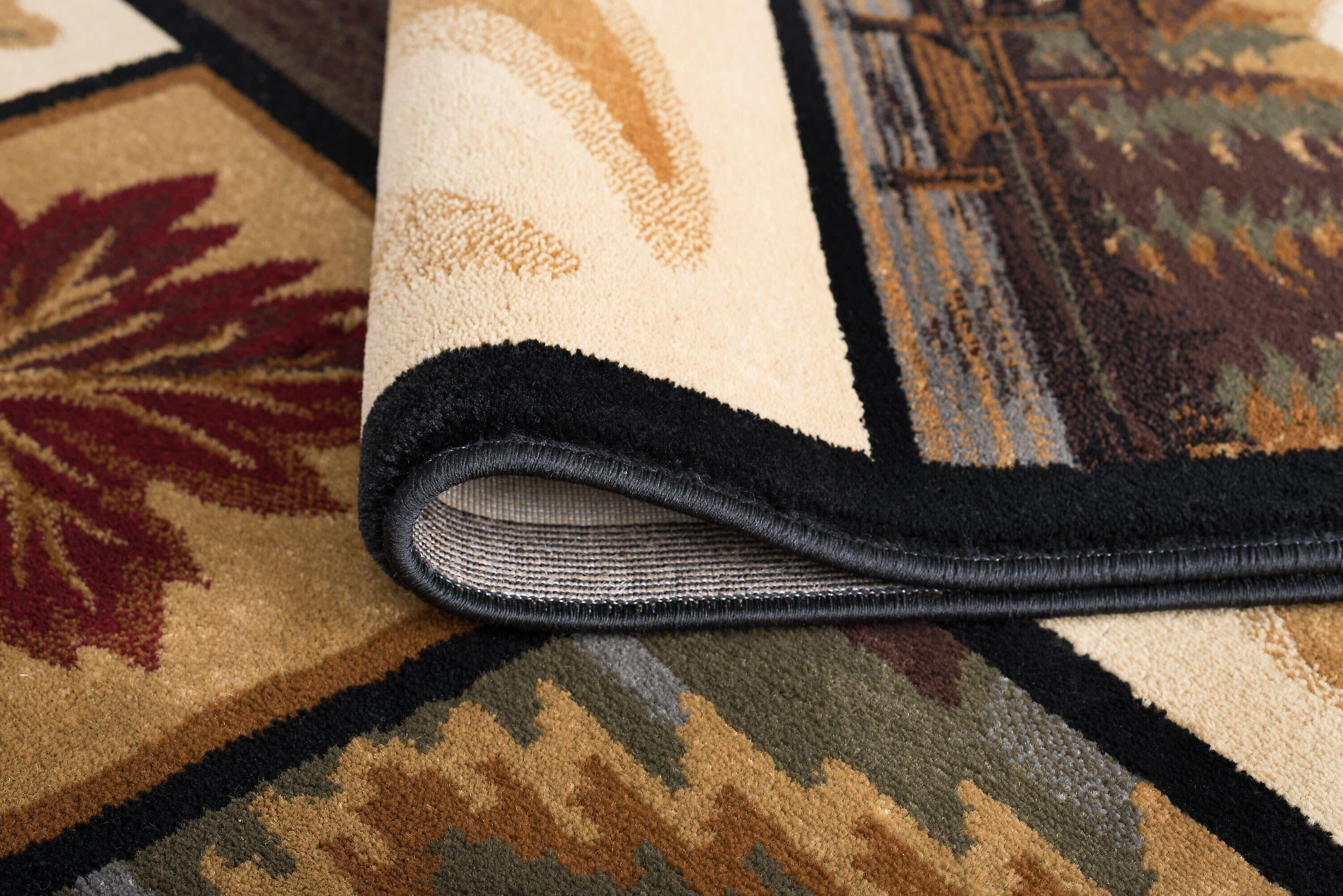 Nature Novelty 4' x 5' Multi-Color Polypropylene Indoor Area Rug