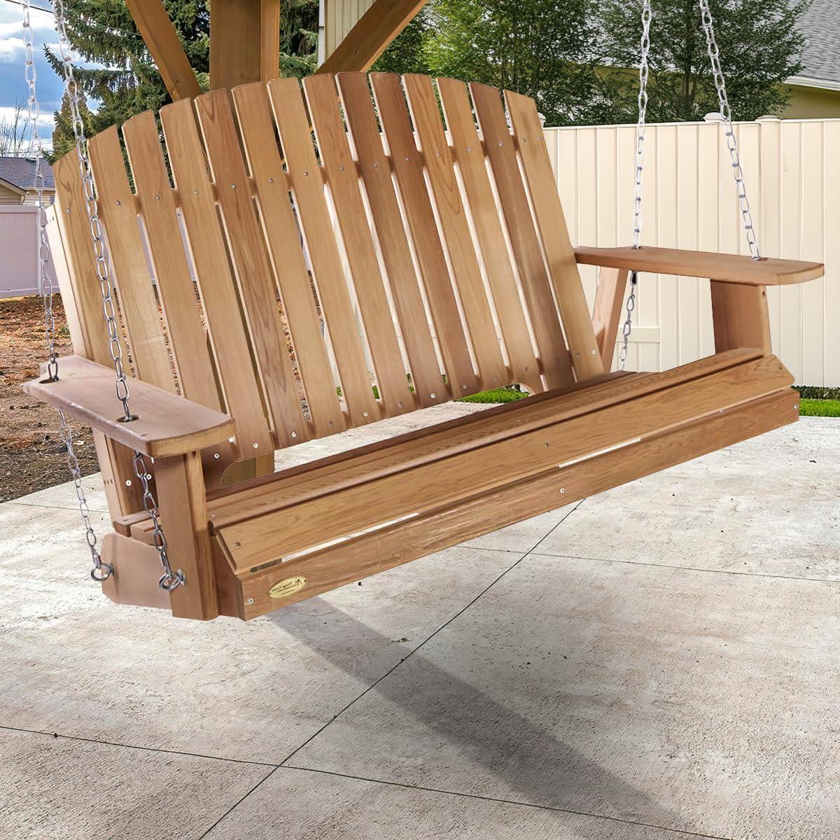 All Things Cedar PS50 4-ft  Adirondack Porch Outdoor Swing - 52L x 24W x 35H