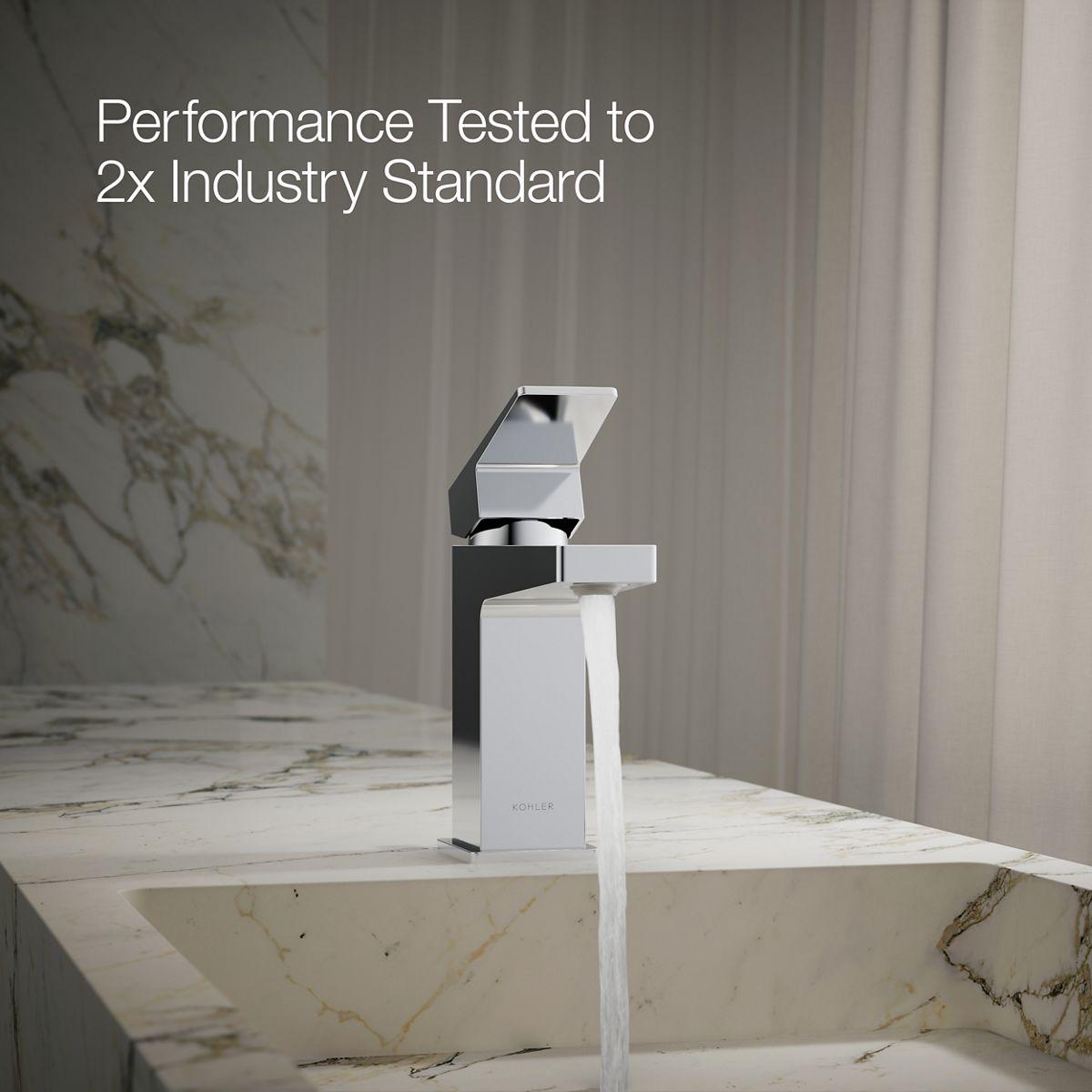 Kohler Honesty Single-Handle Bathroom Faucet with Pop-Up Drain Assembly, One Hole Bathroom Sink Faucet, 1.2 gpm
