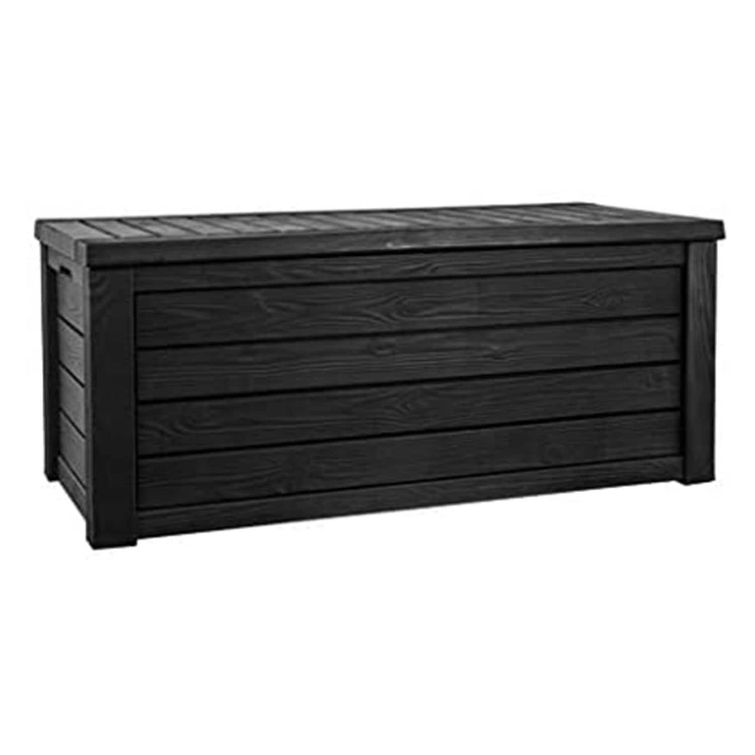 Keter Westwood 150 Gallon Large Durable Resin Outdoor Storage and Organization Deck Box For Patio Furniture and Supplies