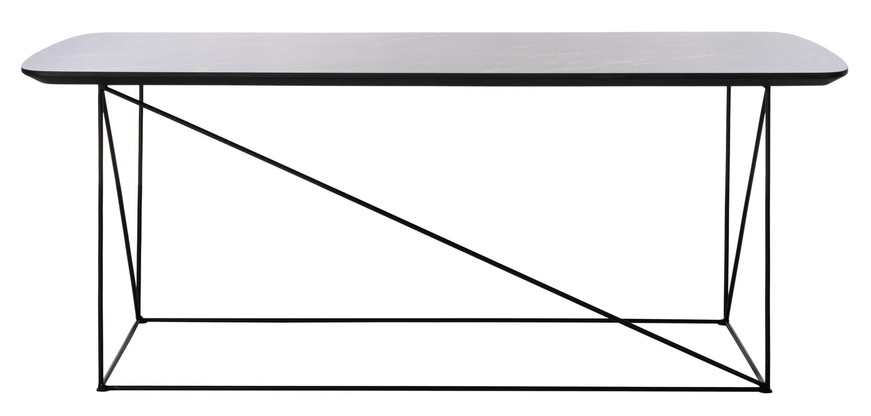 Rylee Rectangle Coffee Table - Dark Sandstone/Black - Safavieh