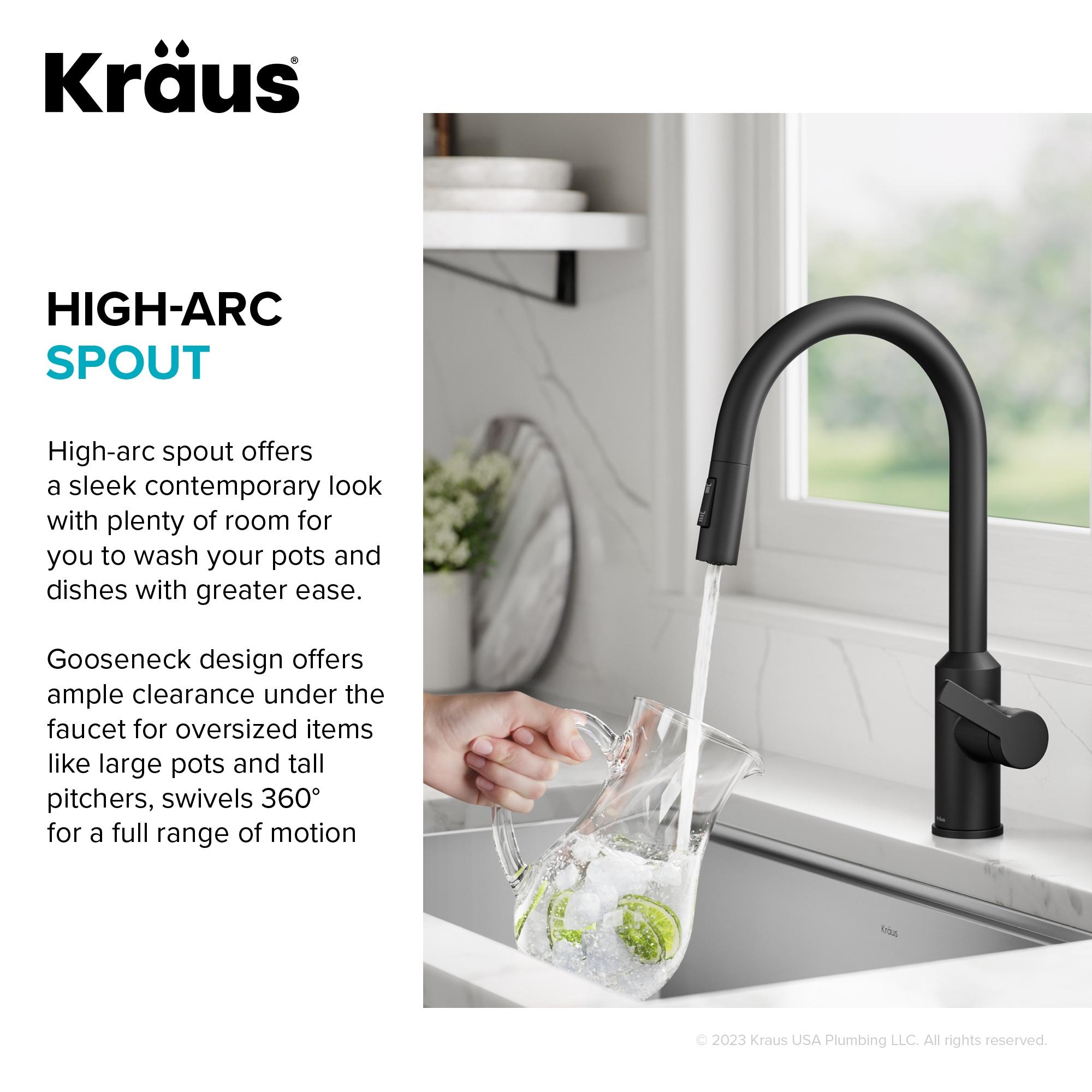 KRAUS Oletto Touchless Sensor Pull-Down Single Handle Kitchen Faucet