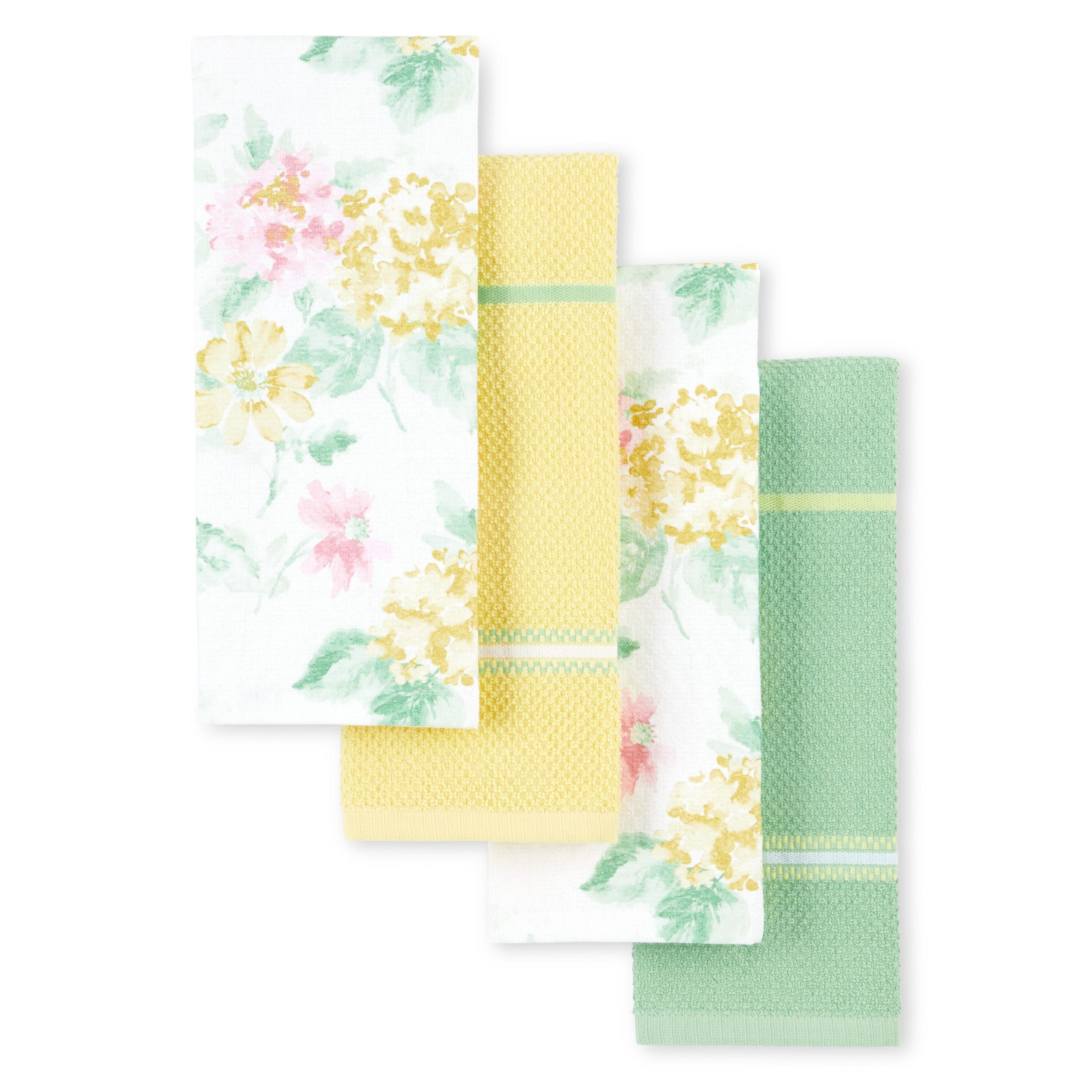 Martha Stewart Amber Floral Kitchen Towel Set 4-Pack