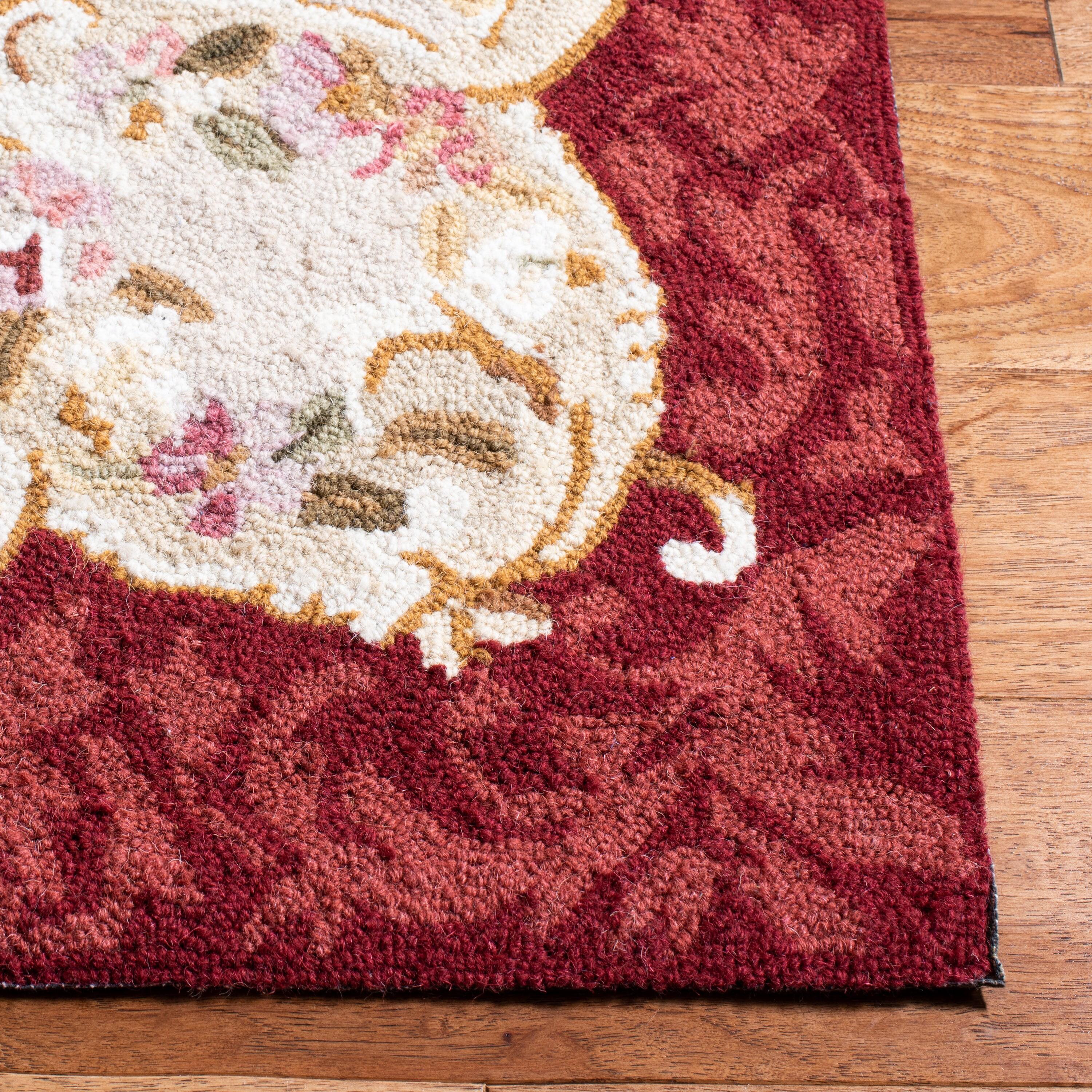 Chelsea HK73 Handmade Area Rug - 6'x9' - Ivory/Burgundy - Safavieh