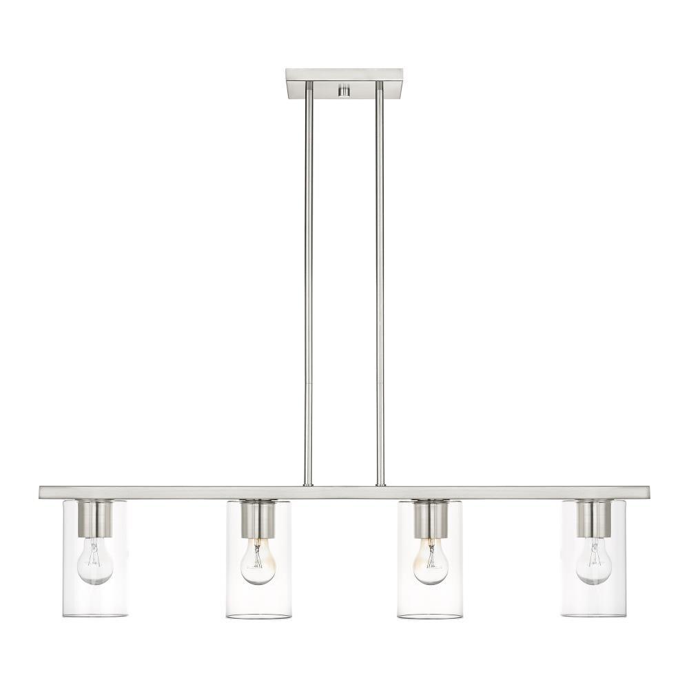 Livex Lighting Zurich 4 - Light Chandelier in  Brushed Nickel
