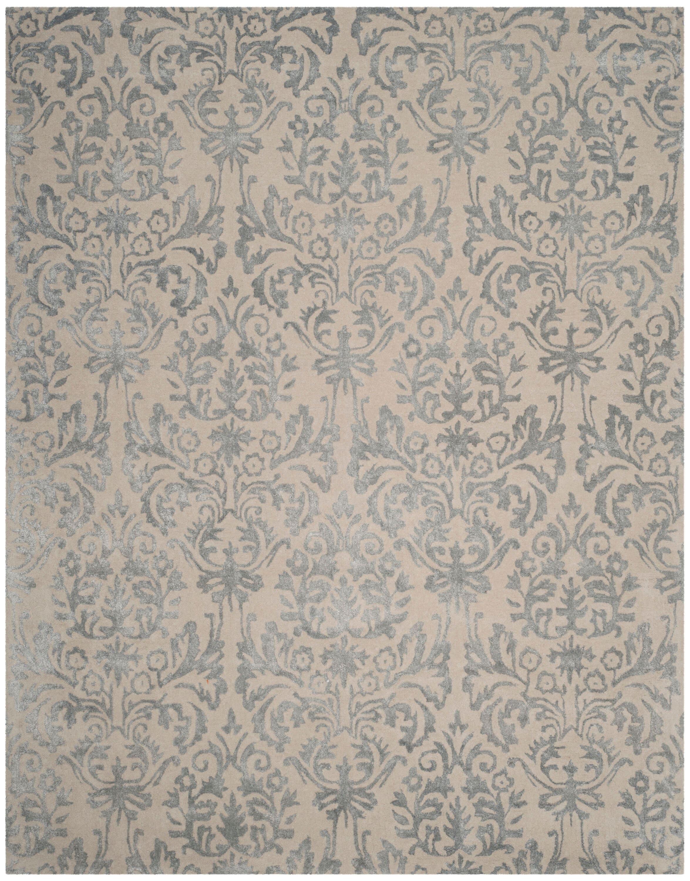 Bella BEL156 Hand Tufted Area Rug - Ivory/Silver - 8'x10' - Safavieh.
