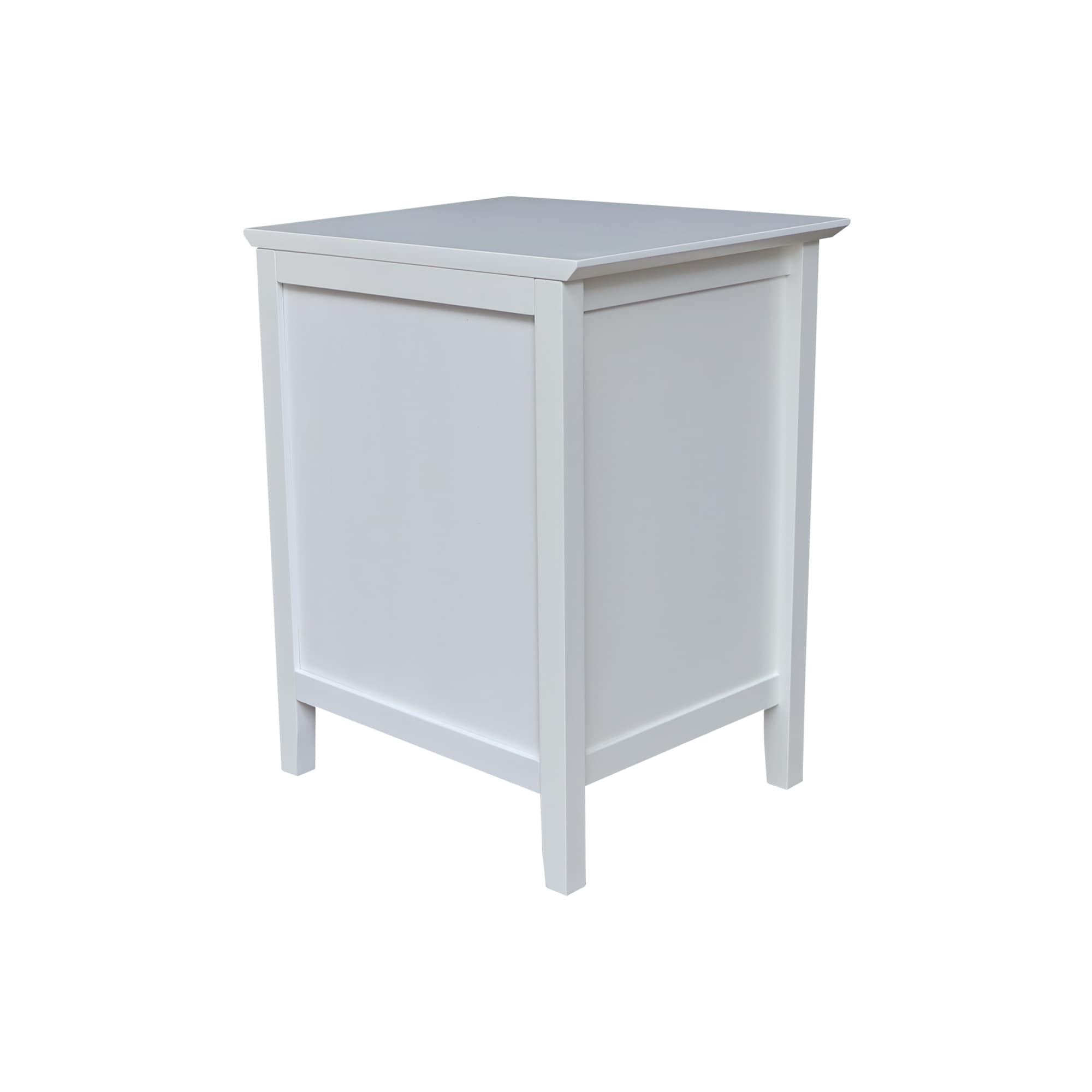 International Concepts Solid Wood Bedroom Nightstand with 3 Drawers, White