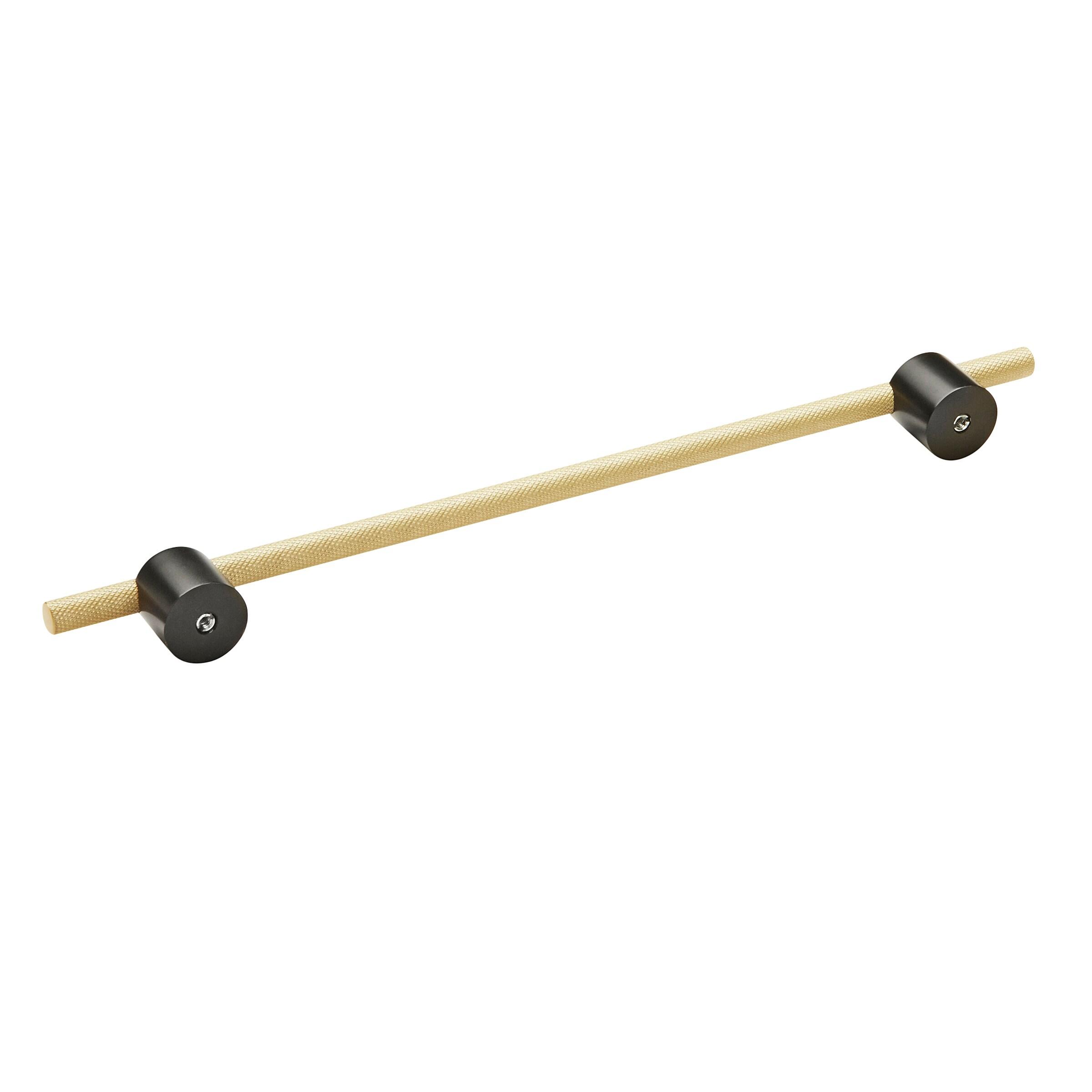 Matte Gold and Black Modern Cabinet Bar Pull