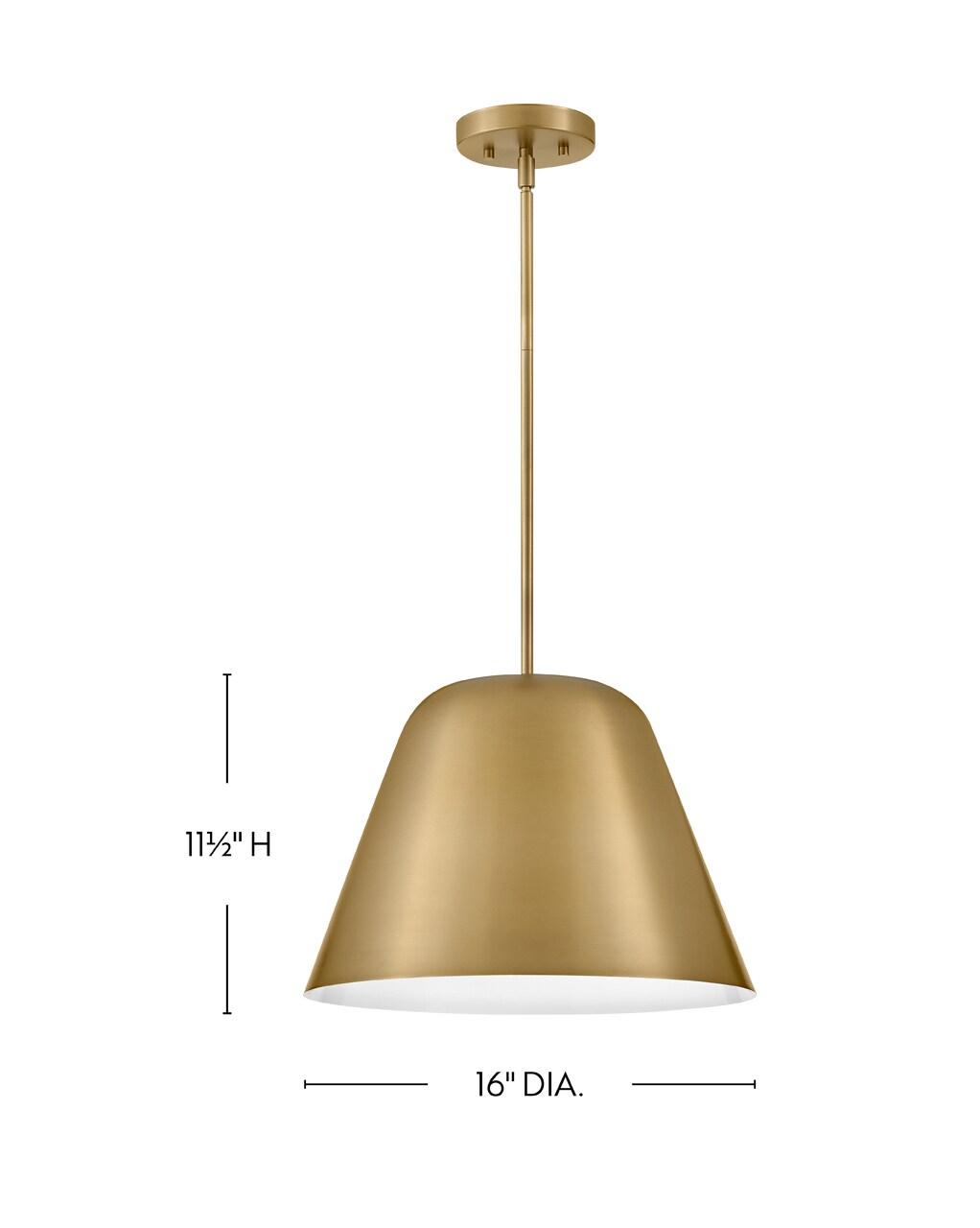 Lark Madi 1 - Light Pendant in  Lacquered Brass