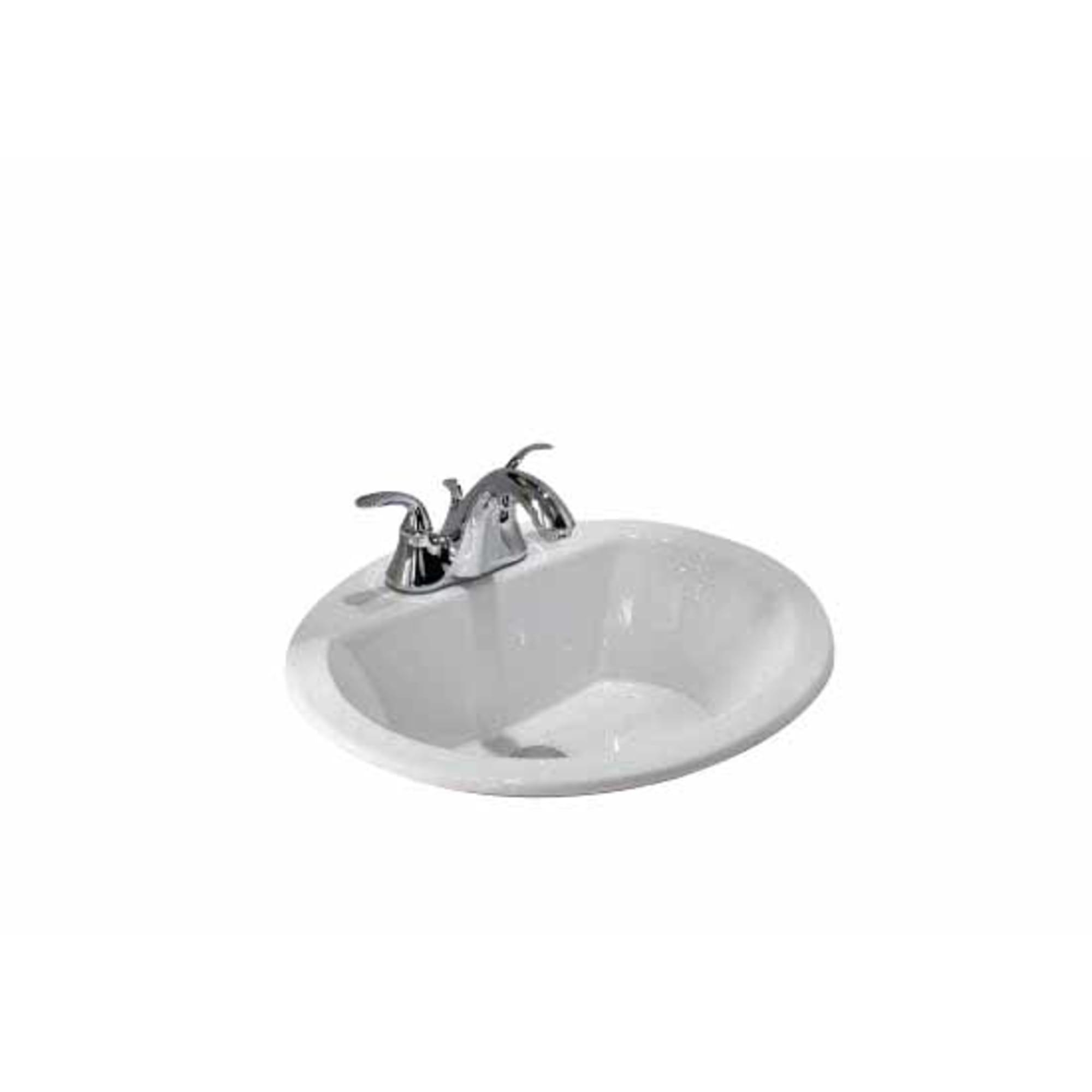 Bryant Ceramic Oval Drop-In Bathroom Sink with Overflow