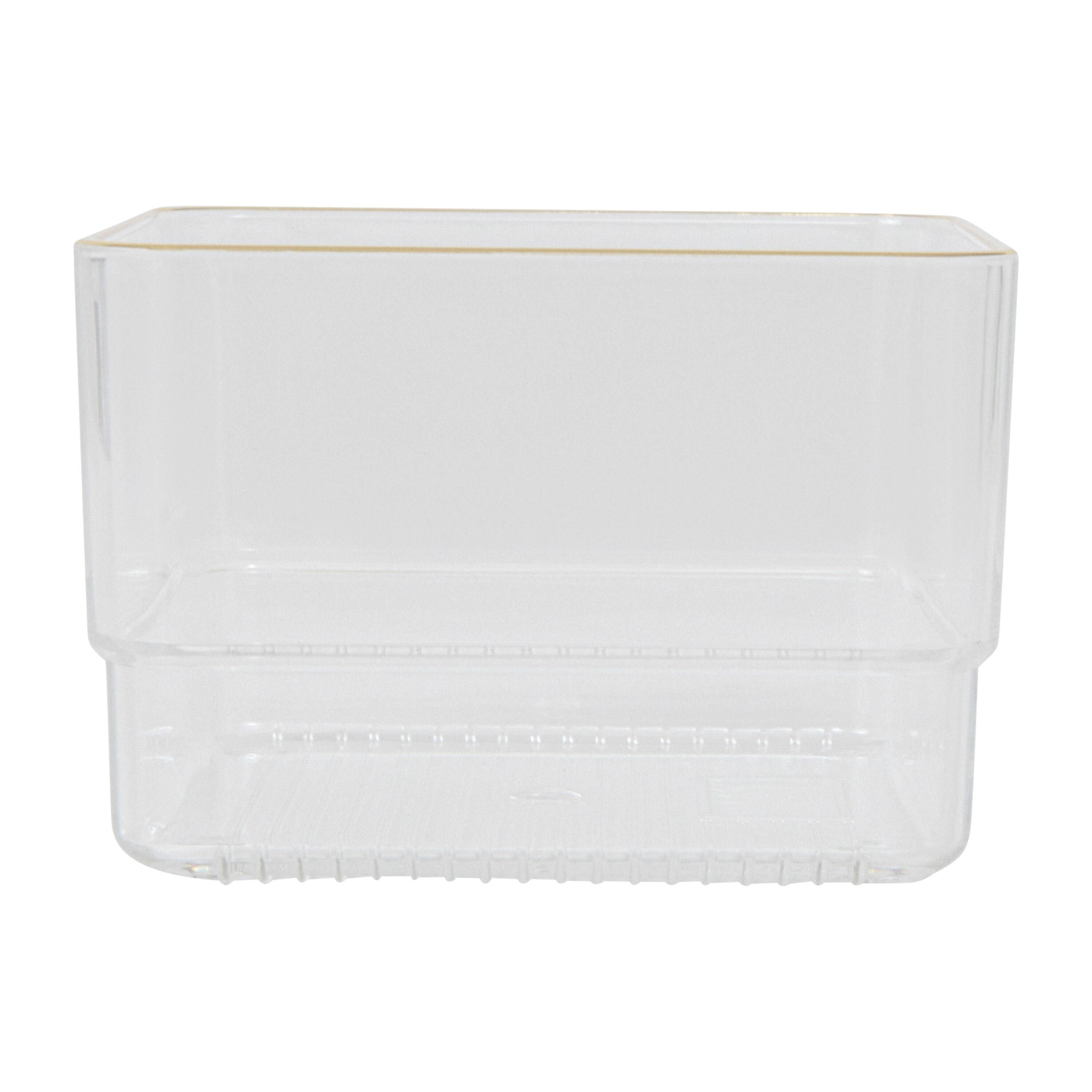 Thomas Martha Stewart Plastic Stackable Office Desk Drawer Organizers with Metallic Trim, 3" x 3" (Set of 12)