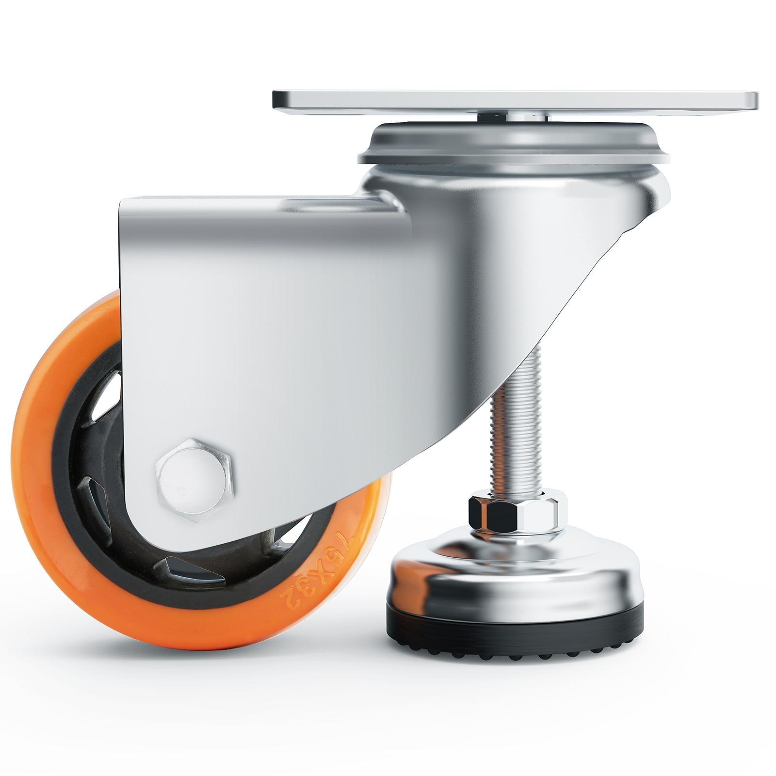 VEVOR VEVOR Leveling Casters, Set of 4, 720 lbs Total Load Capacity, 3 inches Diameter (Set of 4)