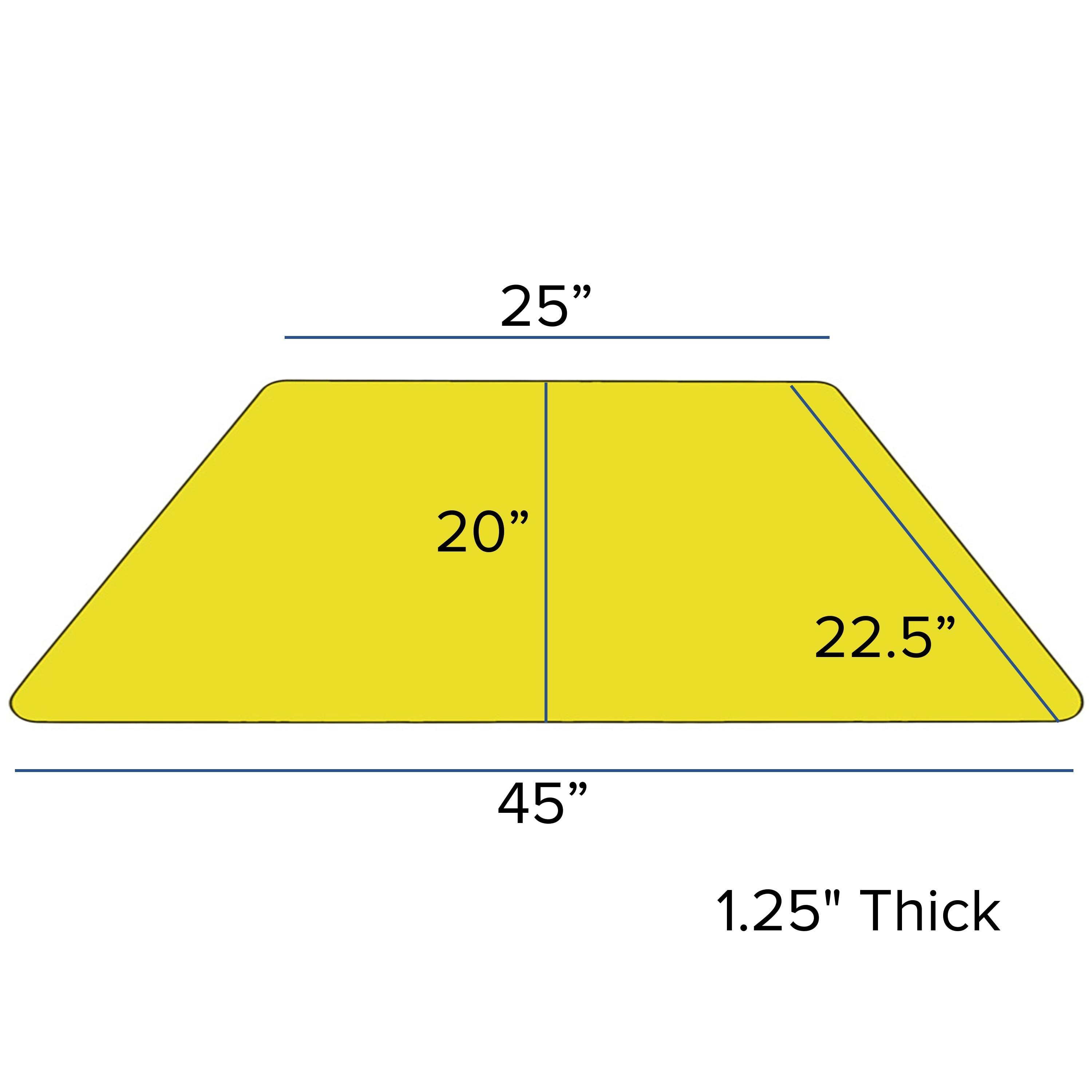 Goddard Mobile 22.5''W x 45''L Trapezoid HP Laminate Activity Table - Adjustable Legs